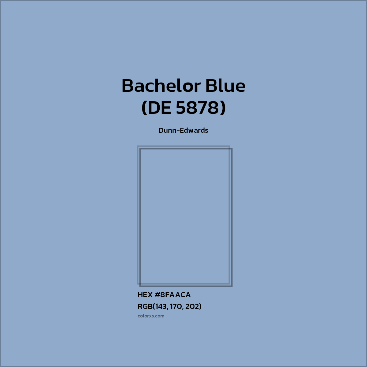 #8FAACA Bachelor Blue (DE 5878) Paint Dunn-Edwards - Color codes and meaning | Matching colors and paints