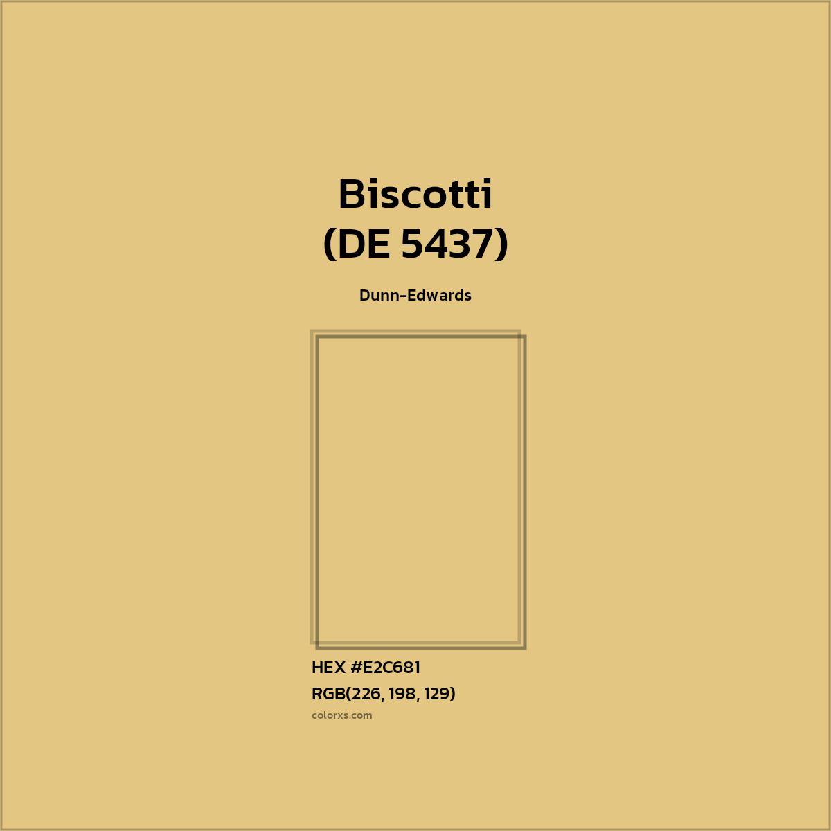 #E2C681 Biscotti (DE 5437) Paint Dunn-Edwards - Color codes and meaning | Matching colors and paints
