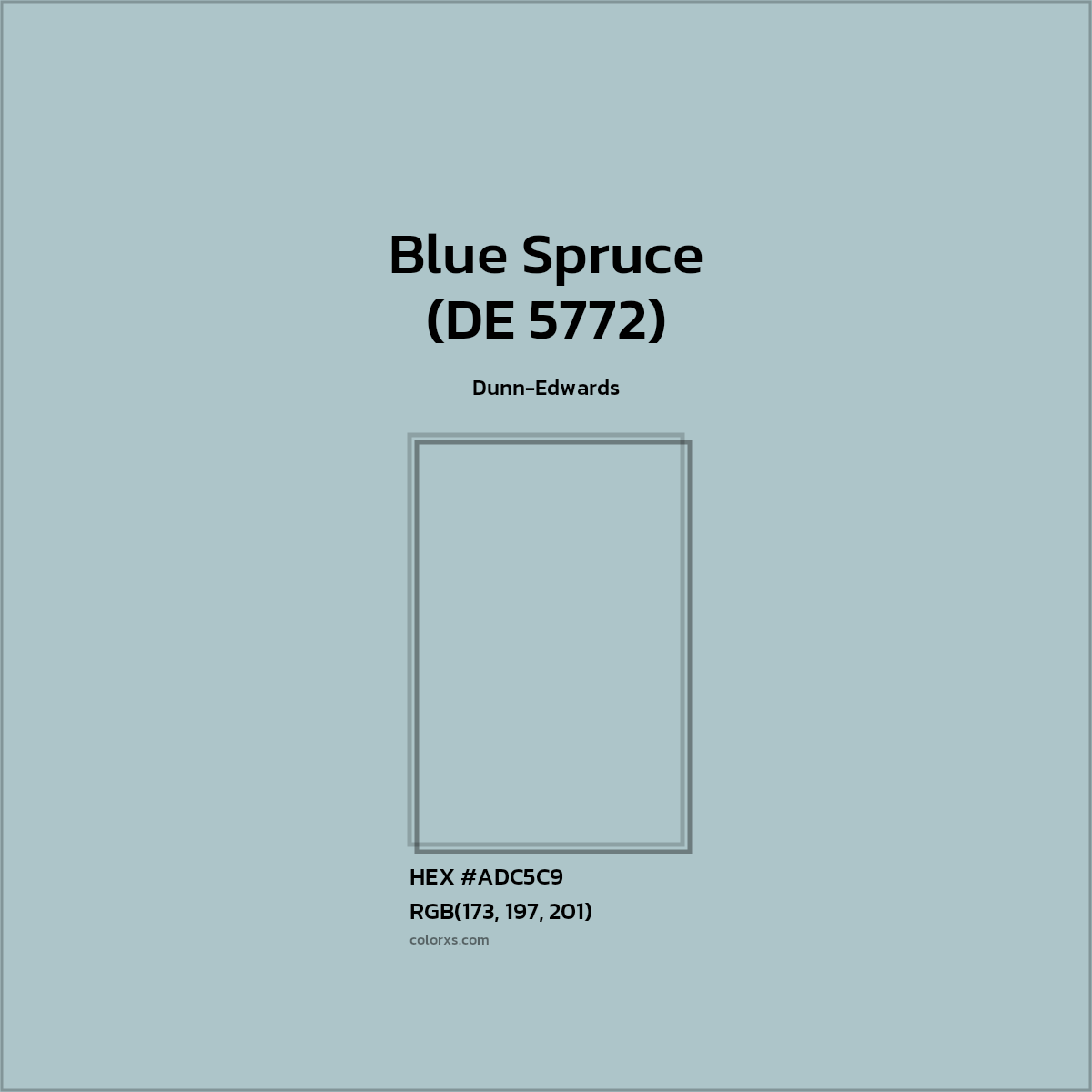 #ADC5C9 Blue Spruce (DE 5772) Paint Dunn-Edwards - Color codes and meaning | Matching colors and paints