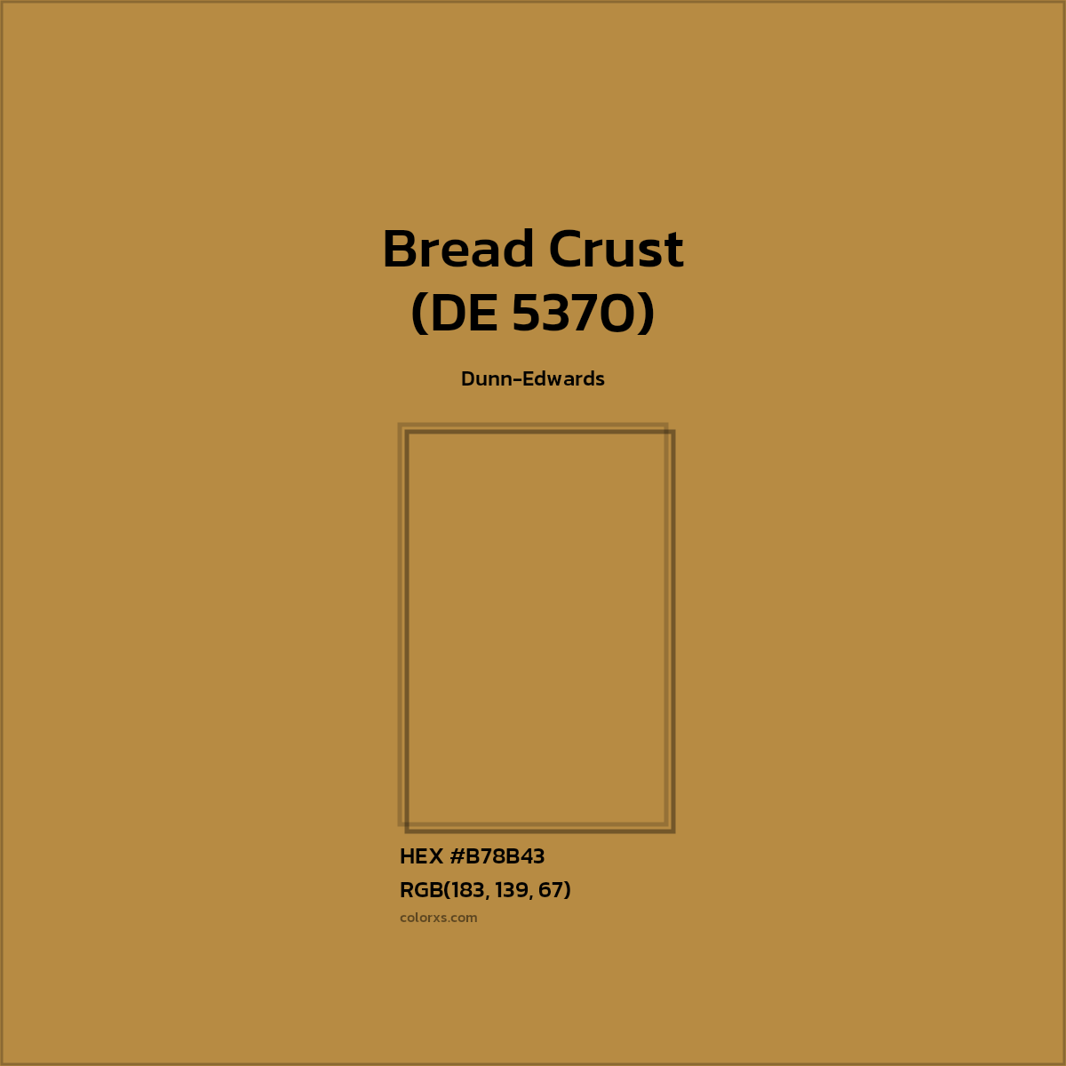 #B78B43 Bread Crust (DE 5370) Paint Dunn-Edwards - Color codes and meaning | Matching colors and paints