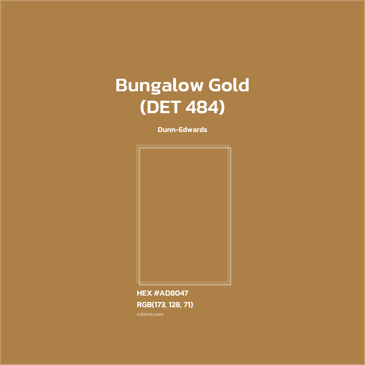 #AD8047 Bungalow Gold (DET 484) Paint Dunn-Edwards - Color codes and meaning | Matching colors and paints