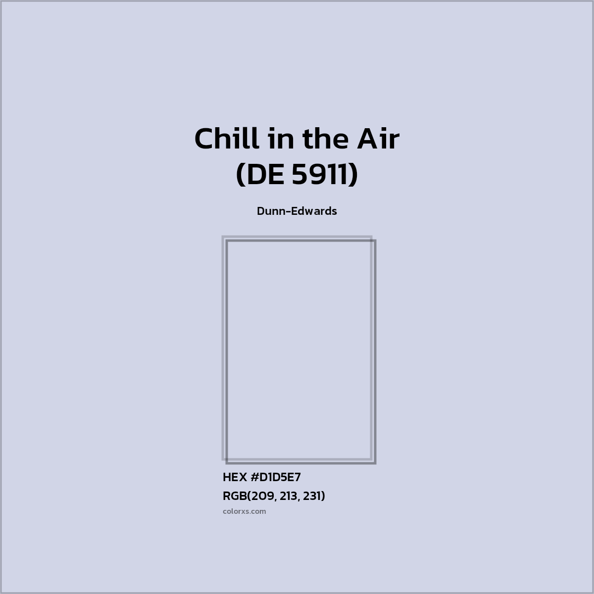 #D1D5E7 Chill in the Air (DE 5911) Paint Dunn-Edwards - Color codes and meaning | Matching colors and paints