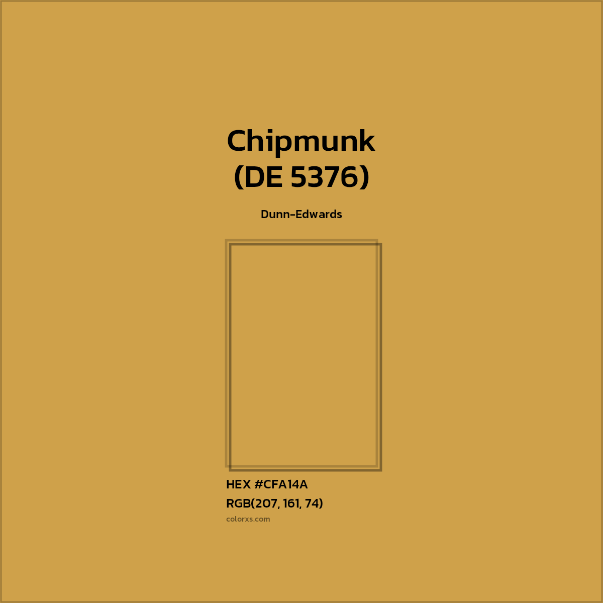 #CFA14A Chipmunk (DE 5376) Paint Dunn-Edwards - Color codes and meaning | Matching colors and paints