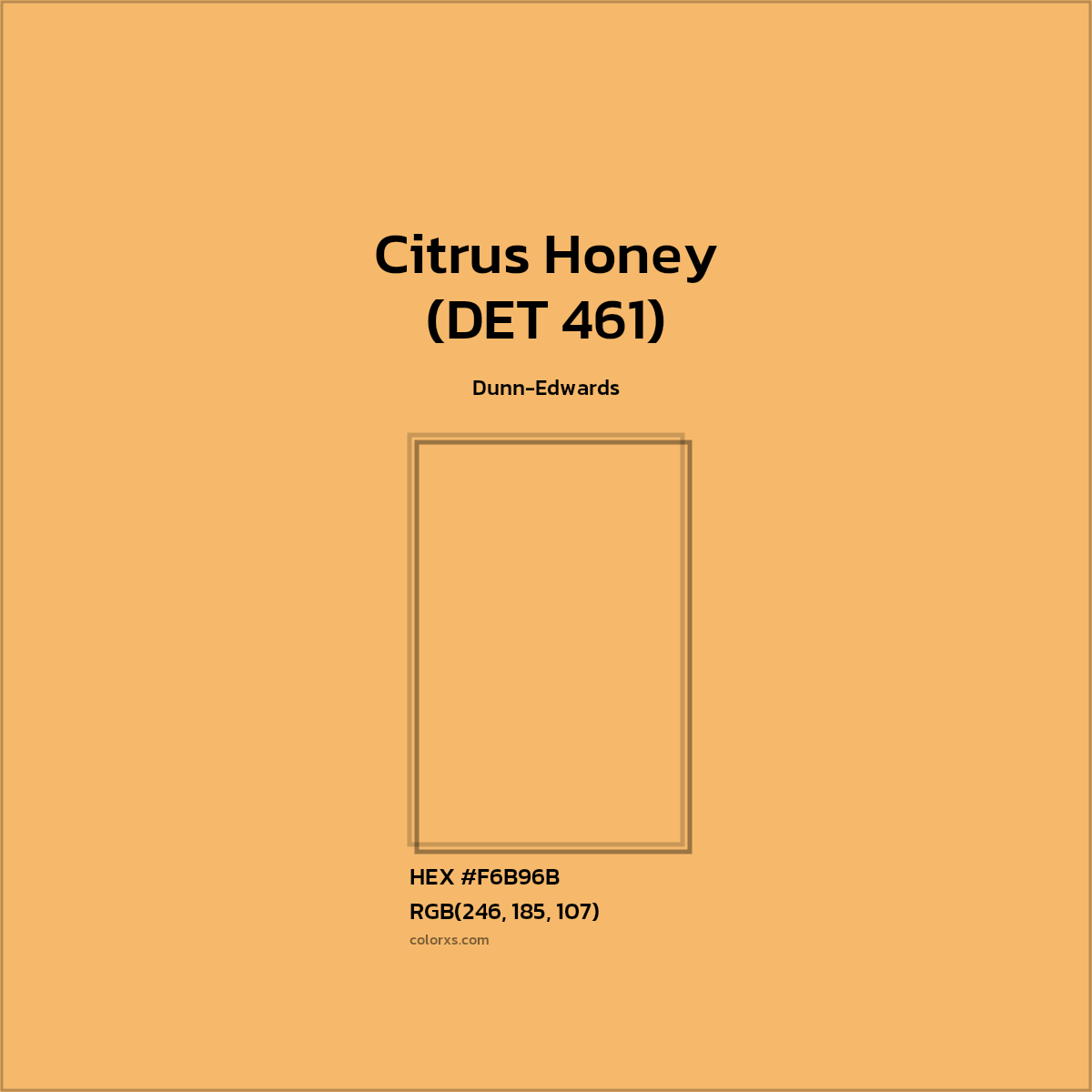 #F6B96B Citrus Honey (DET 461) Paint Dunn-Edwards - Color codes and meaning | Matching colors and paints