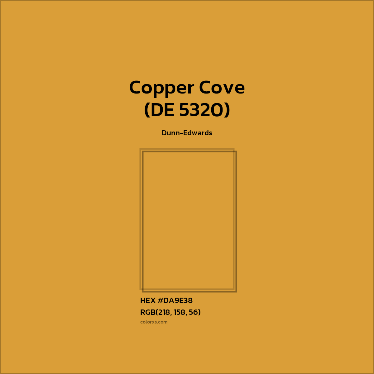 #DA9E38 Copper Cove (DE 5320) Paint Dunn-Edwards - Color codes and meaning | Matching colors and paints