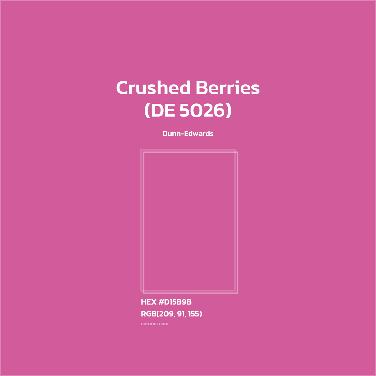 #D15B9B Crushed Berries (DE 5026) Paint Dunn-Edwards - Color codes and meaning | Matching colors and paints