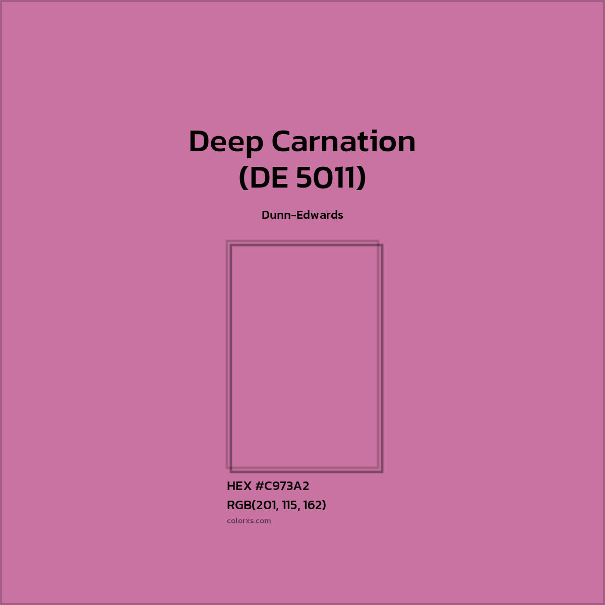 #C973A2 Deep Carnation (DE 5011) Paint Dunn-Edwards - Color codes and meaning | Matching colors and paints