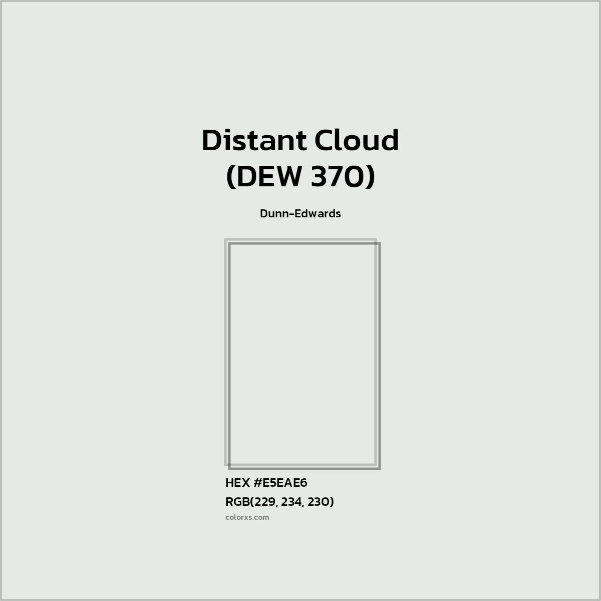 #E5EAE6 Distant Cloud (DEW 370) Paint Dunn-Edwards - Color codes and meaning | Matching colors and paints