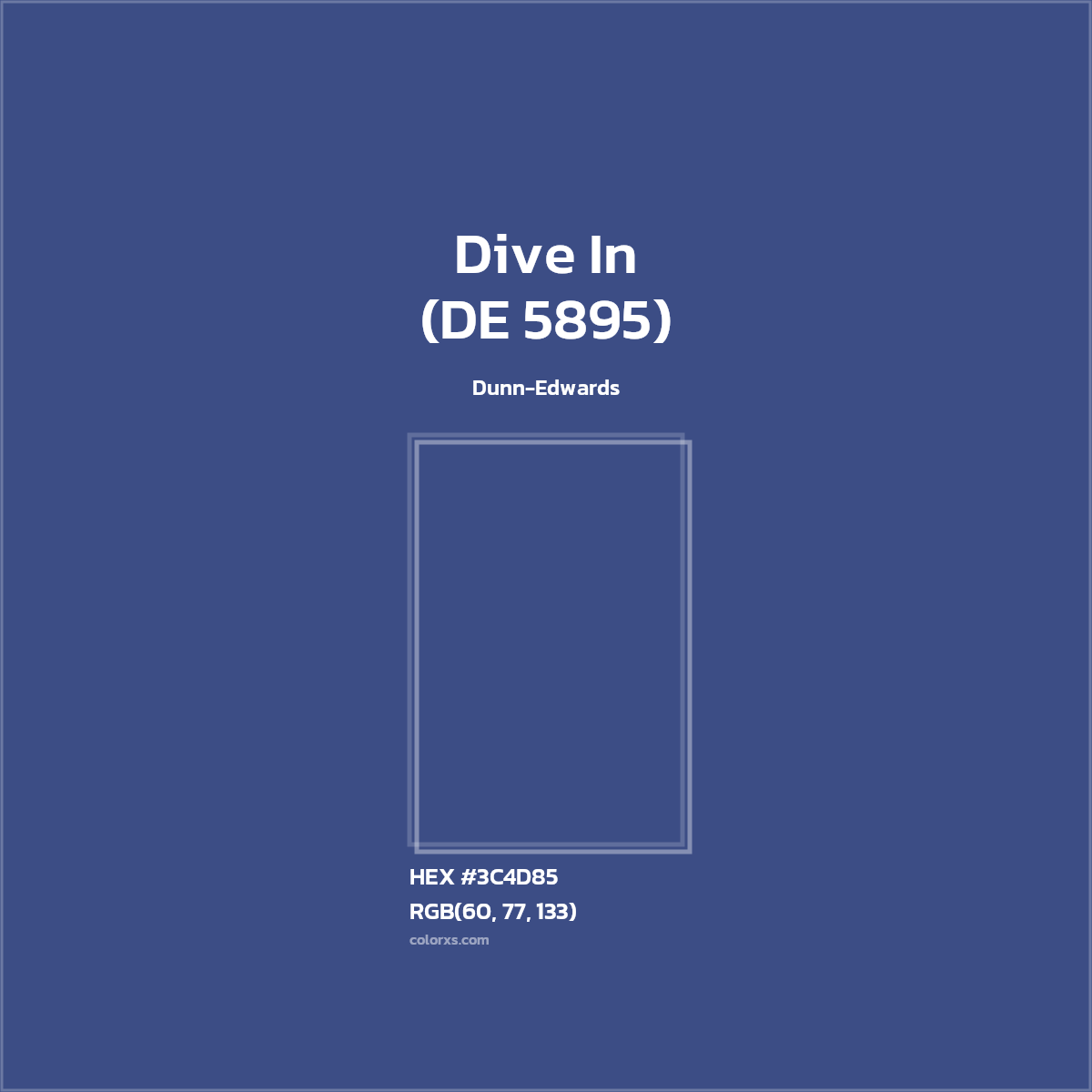 #3C4D85 Dive In (DE 5895) Paint Dunn-Edwards - Color codes and meaning | Matching colors and paints