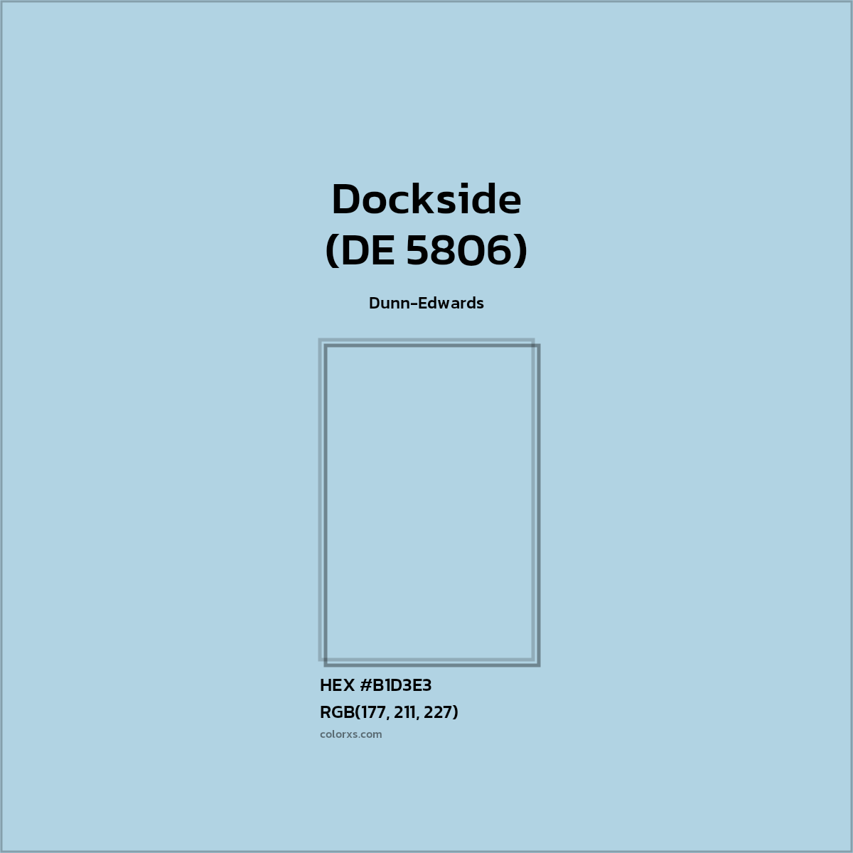 #B1D3E3 Dockside (DE 5806) Paint Dunn-Edwards - Color codes and meaning | Matching colors and paints
