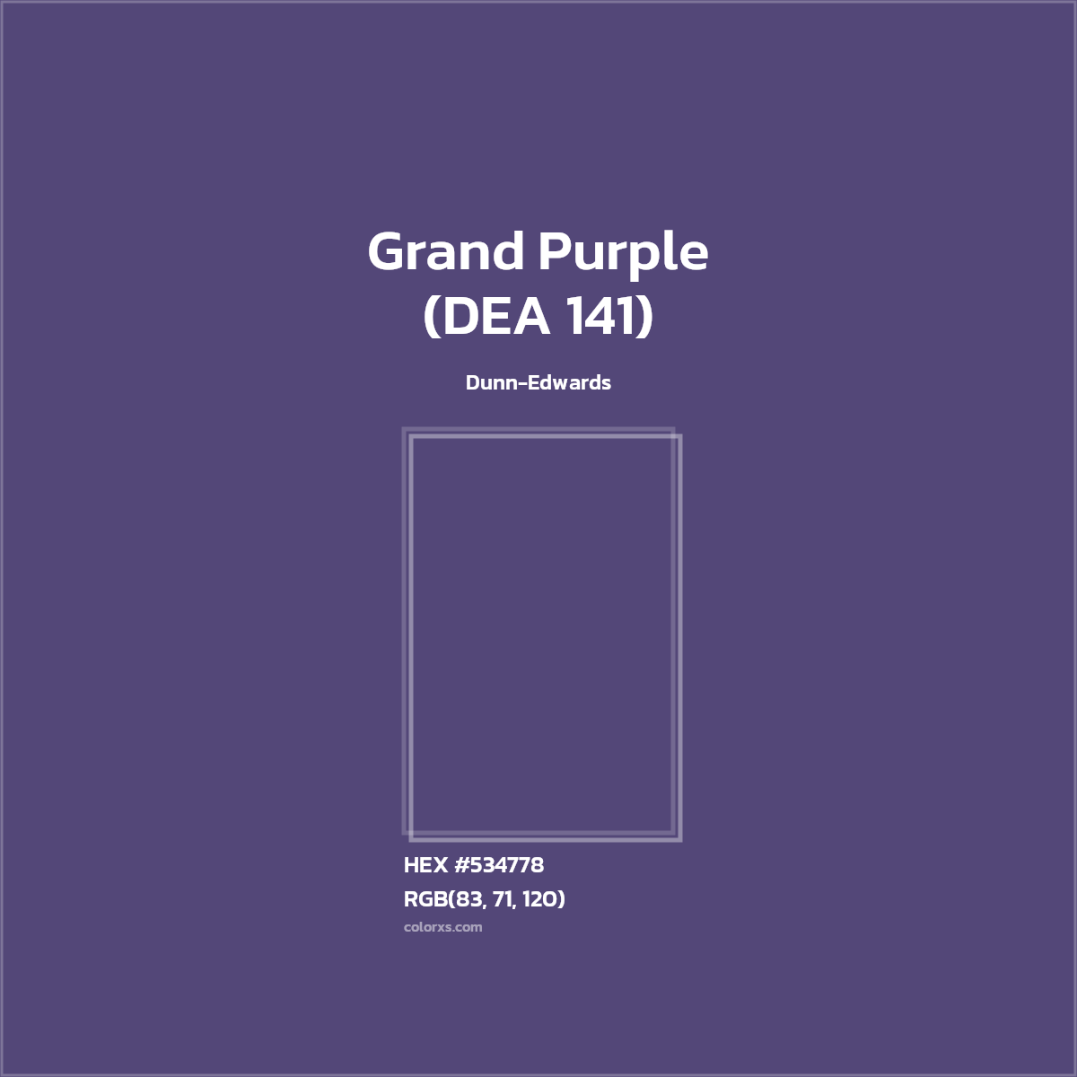 #534778 Grand Purple (DEA 141) Paint Dunn-Edwards - Color codes and meaning | Matching colors and paints