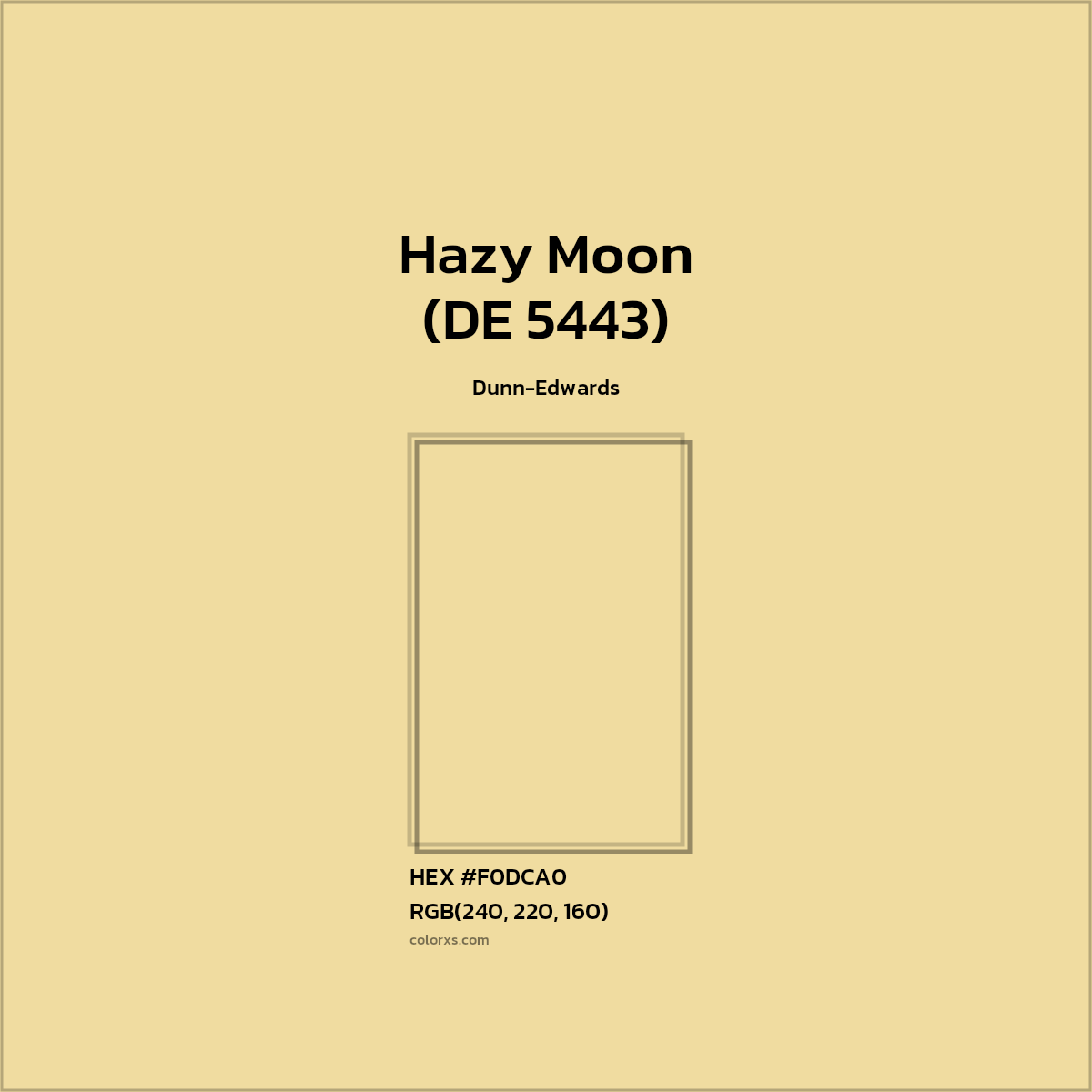 #F0DCA0 Hazy Moon (DE 5443) Paint Dunn-Edwards - Color codes and meaning | Matching colors and paints