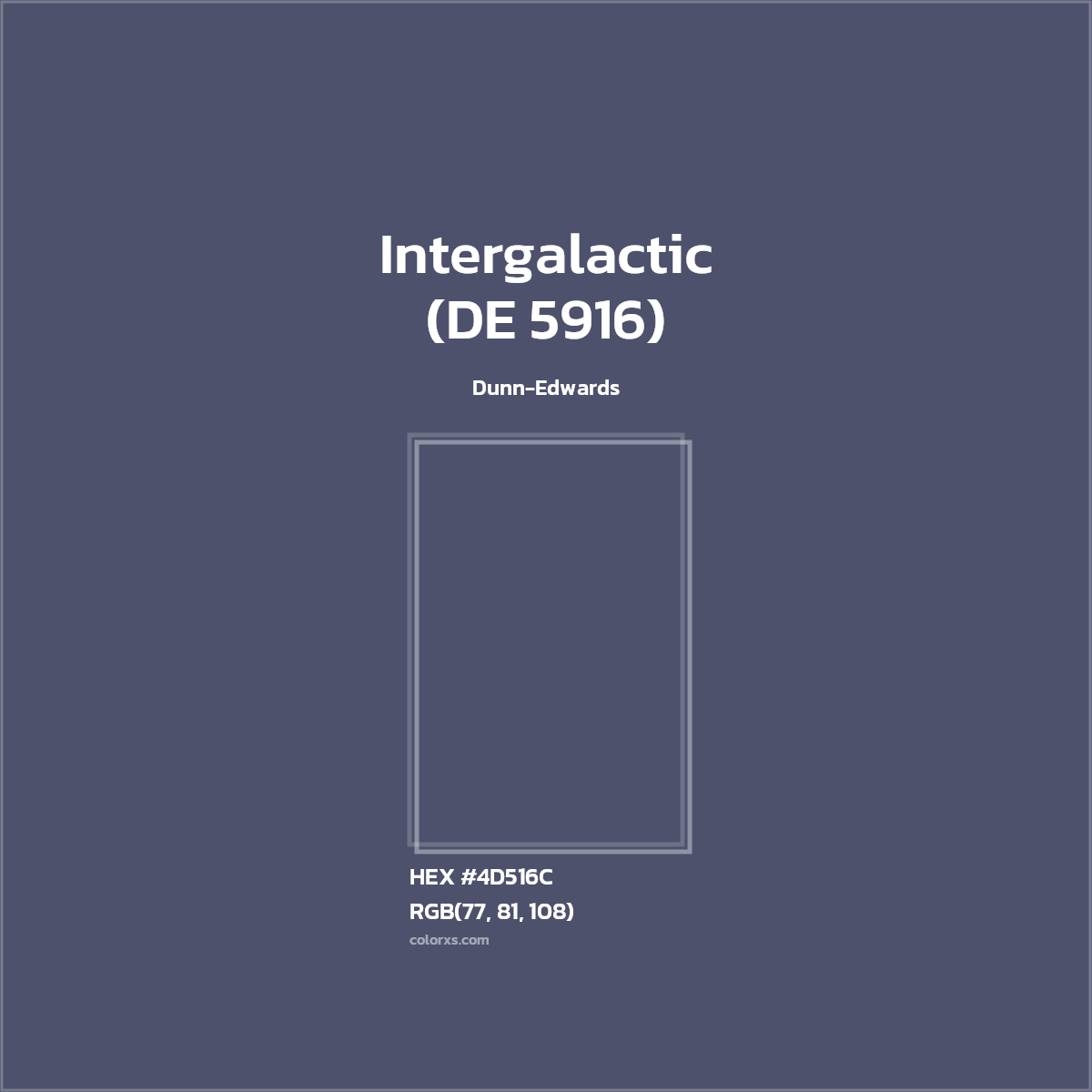 #4D516C Intergalactic (DE 5916) Paint Dunn-Edwards - Color codes and meaning | Matching colors and paints