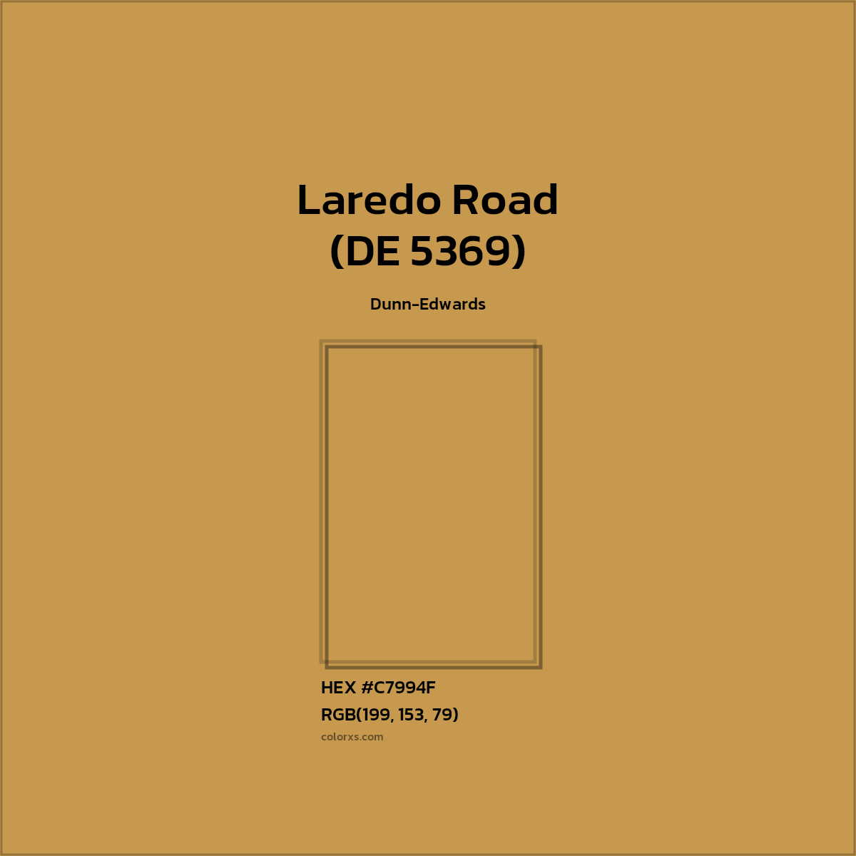 #C7994F Laredo Road (DE 5369) Paint Dunn-Edwards - Color codes and meaning | Matching colors and paints
