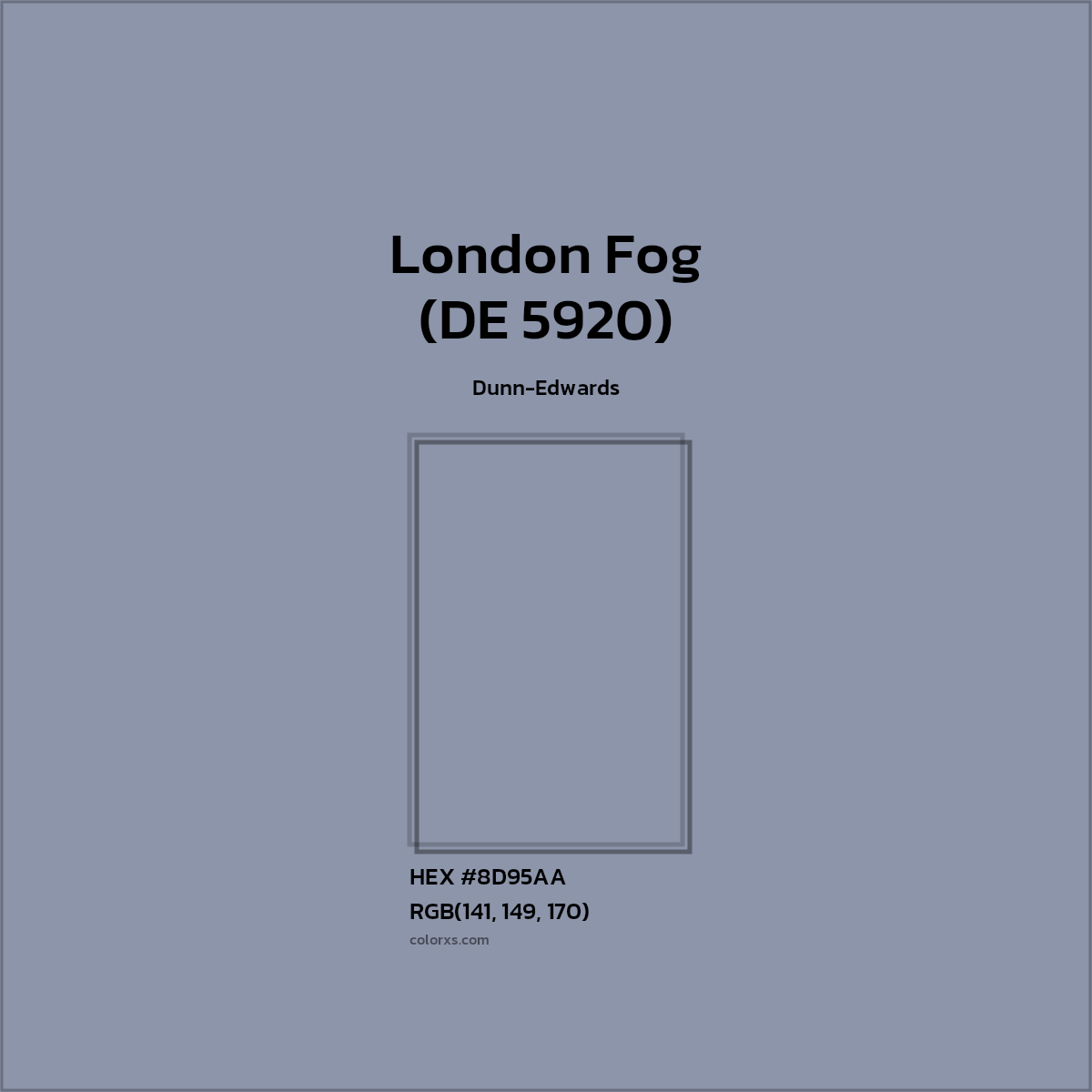 #8D95AA London Fog (DE 5920) Paint Dunn-Edwards - Color codes and meaning | Matching colors and paints