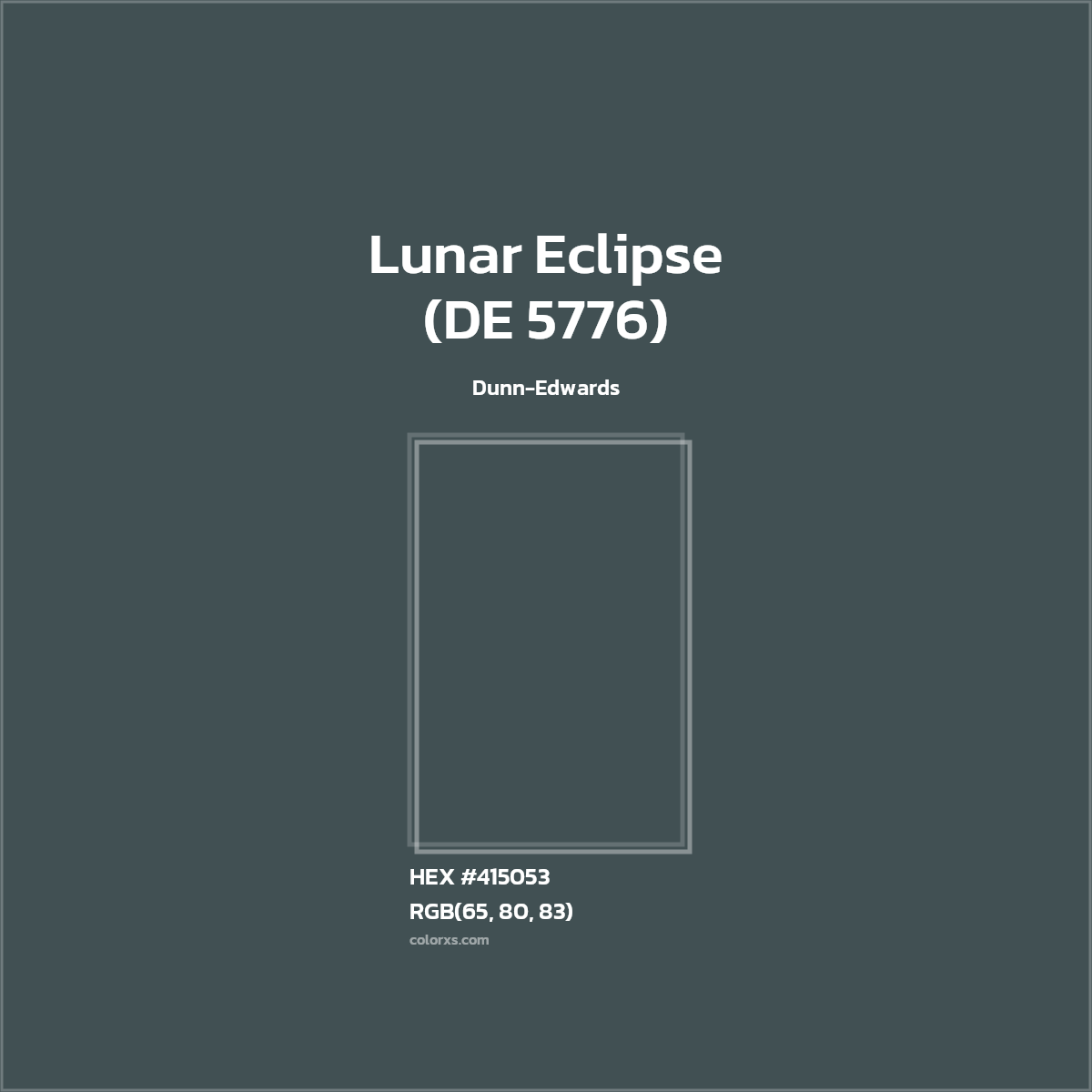 #415053 Lunar Eclipse (DE 5776) Paint Dunn-Edwards - Color codes and meaning | Matching colors and paints