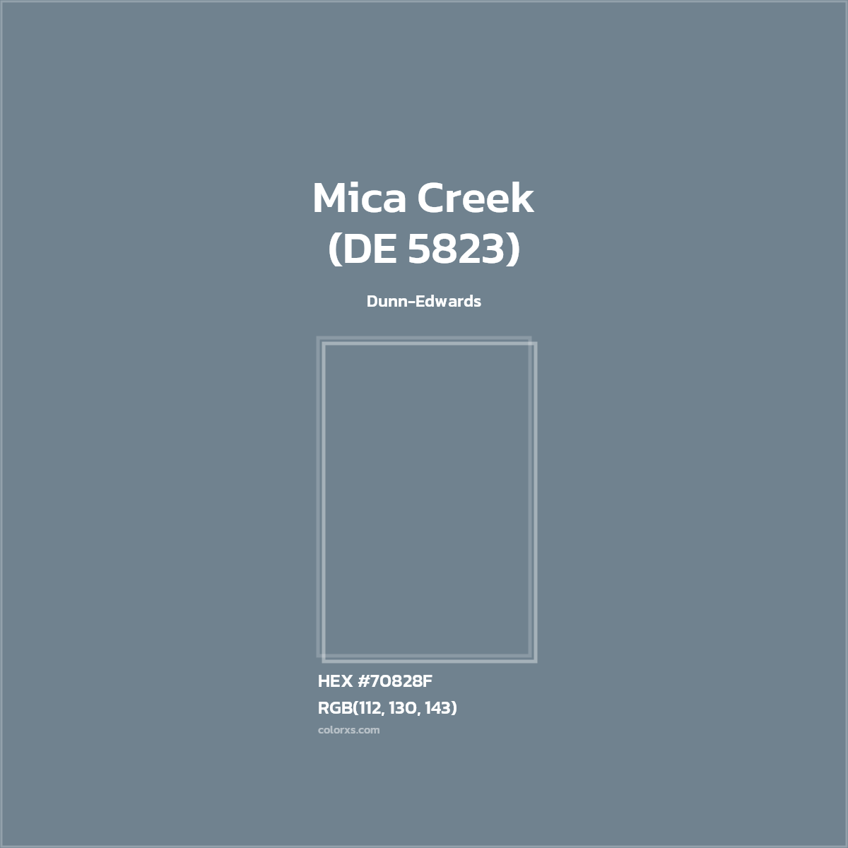 #70828F Mica Creek (DE 5823) Paint Dunn-Edwards - Color codes and meaning | Matching colors and paints