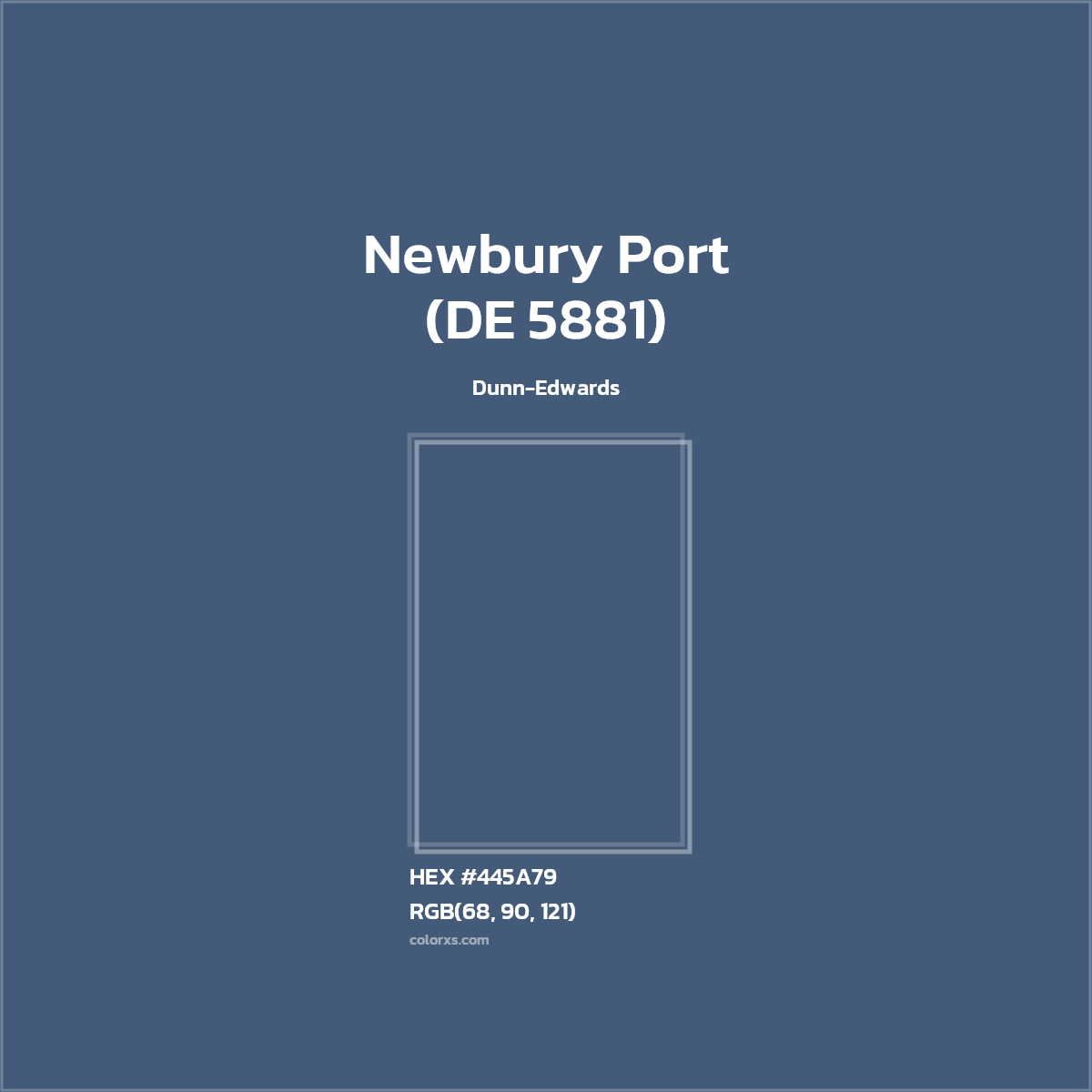 #445A79 Newbury Port (DE 5881) Paint Dunn-Edwards - Color codes and meaning | Matching colors and paints