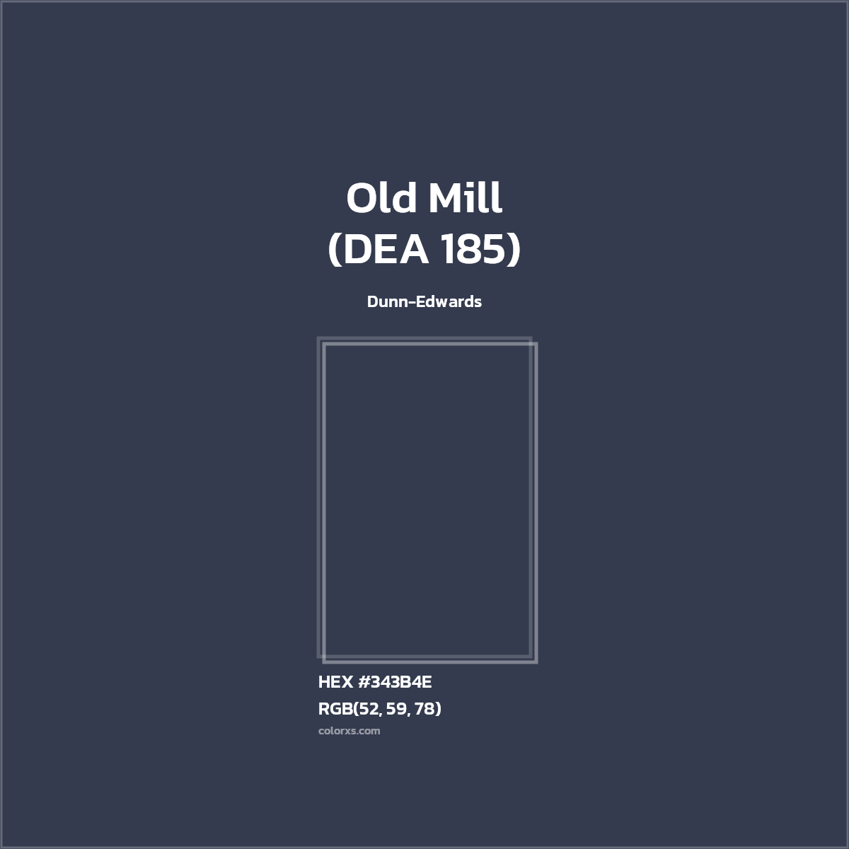 #343B4E Old Mill (DEA 185) Paint Dunn-Edwards - Color codes and meaning | Matching colors and paints