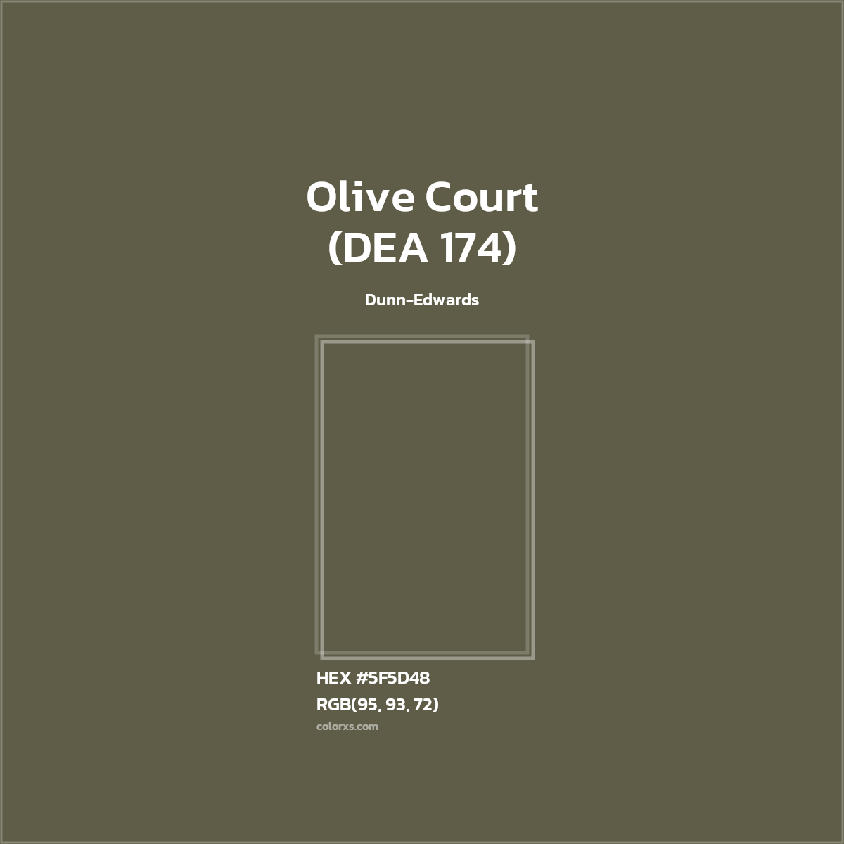 #5F5D48 Olive Court (DEA 174) Paint Dunn-Edwards - Color codes and meaning | Matching colors and paints