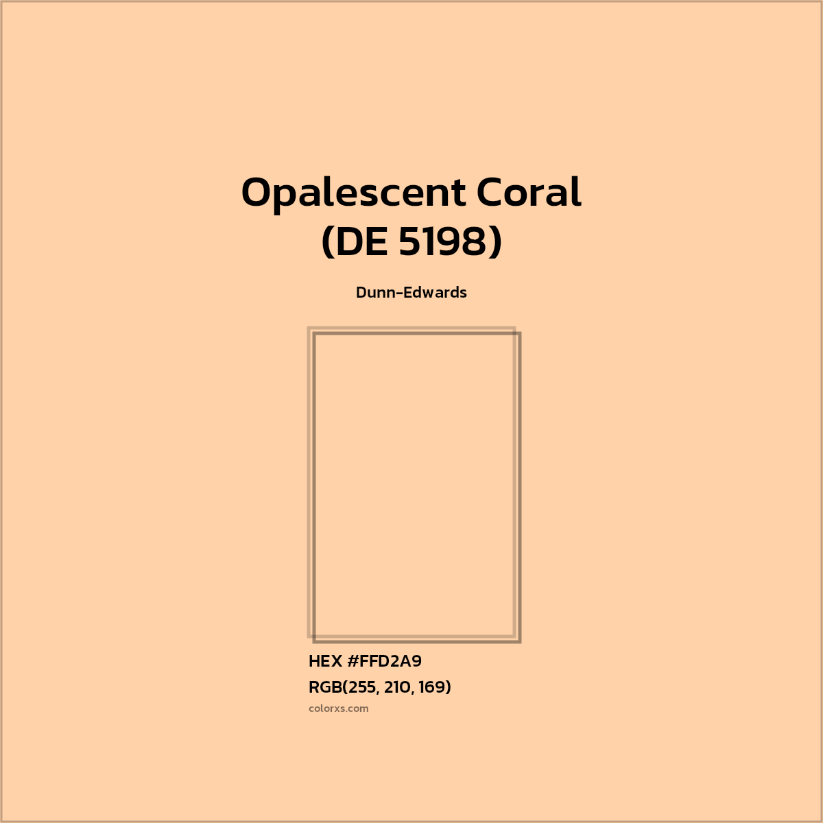 #FFD2A9 Opalescent Coral (DE 5198) Paint Dunn-Edwards - Color codes and meaning | Matching colors and paints