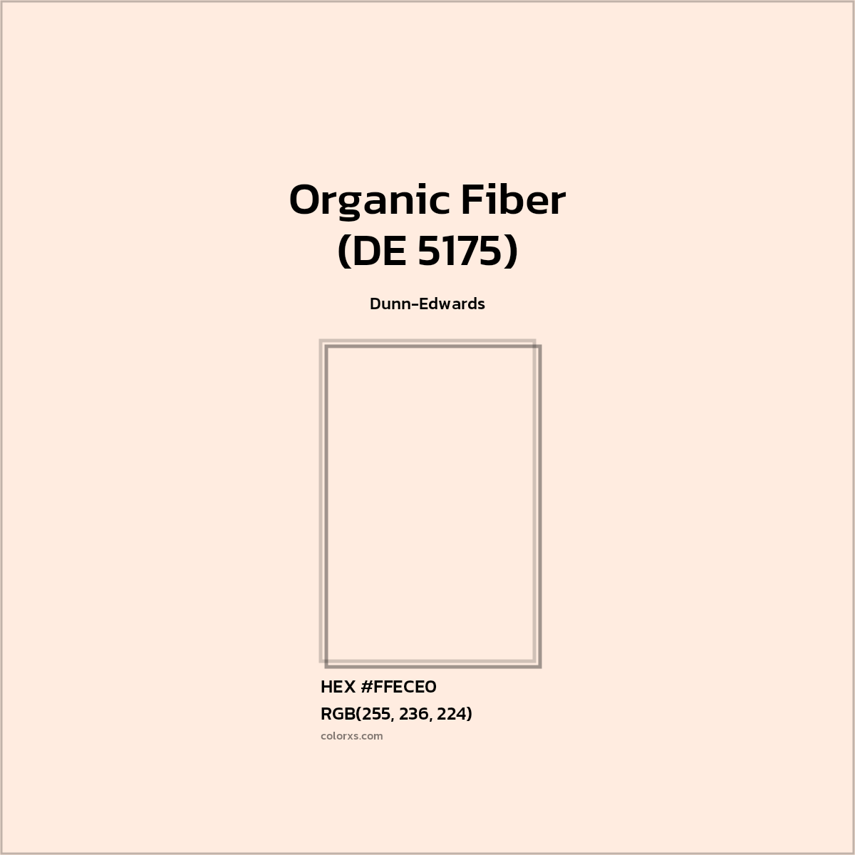 #FFECE0 Organic Fiber (DE 5175) Paint Dunn-Edwards - Color codes and meaning | Matching colors and paints