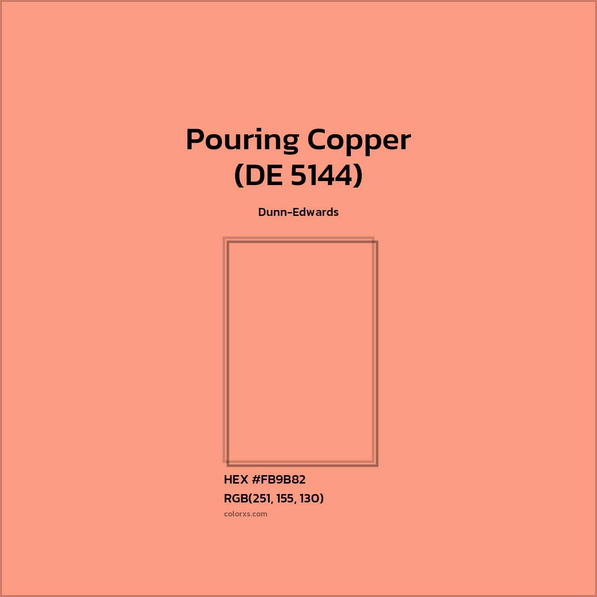 #FB9B82 Pouring Copper (DE 5144) Paint Dunn-Edwards - Color codes and meaning | Matching colors and paints
