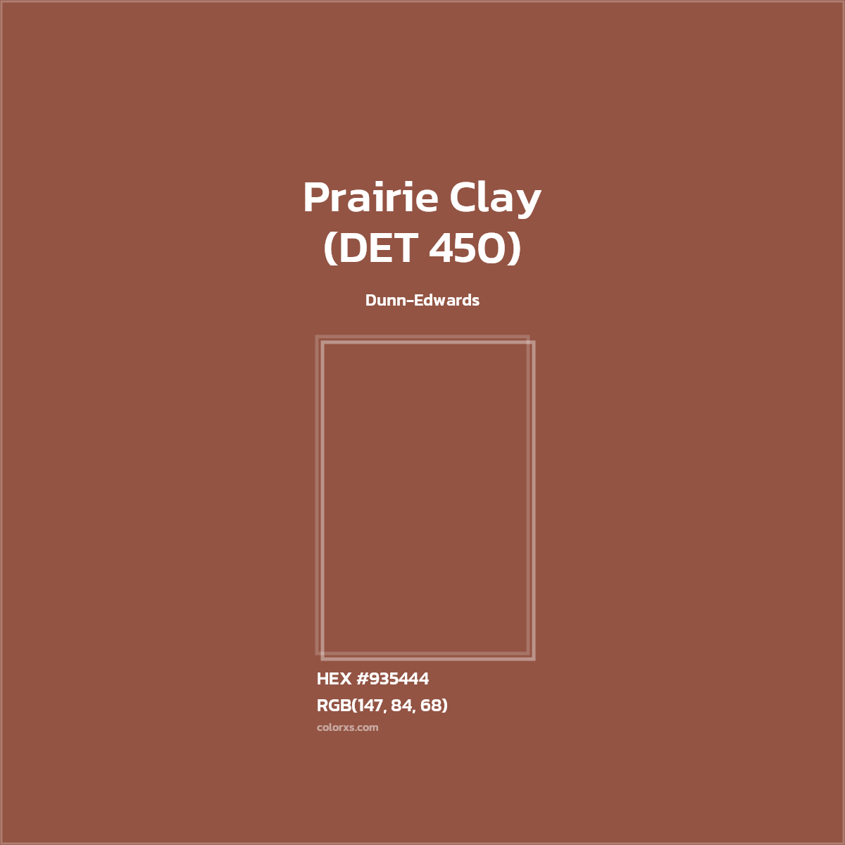 #935444 Prairie Clay (DET 450) Paint Dunn-Edwards - Color codes and meaning | Matching colors and paints