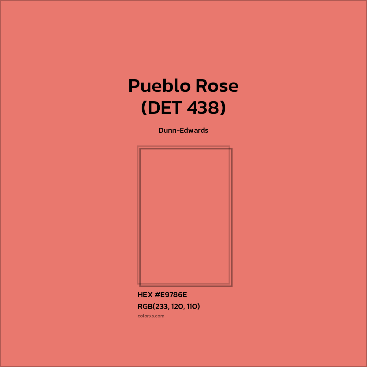 #E9786E Pueblo Rose (DET 438) Paint Dunn-Edwards - Color codes and meaning | Matching colors and paints