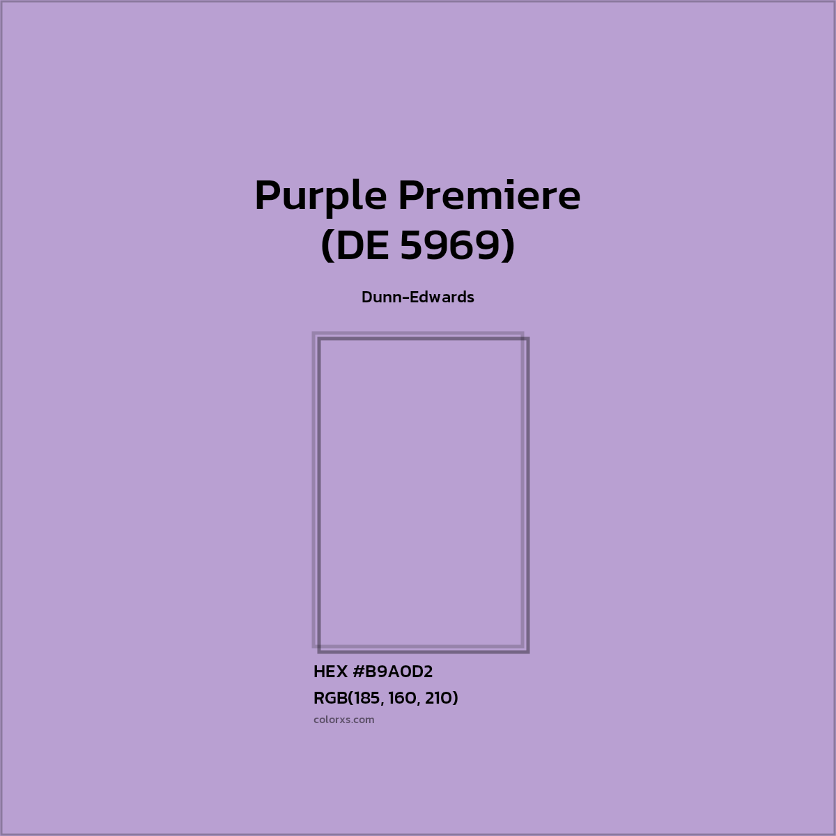 #B9A0D2 Purple Premiere (DE 5969) Paint Dunn-Edwards - Color codes and meaning | Matching colors and paints