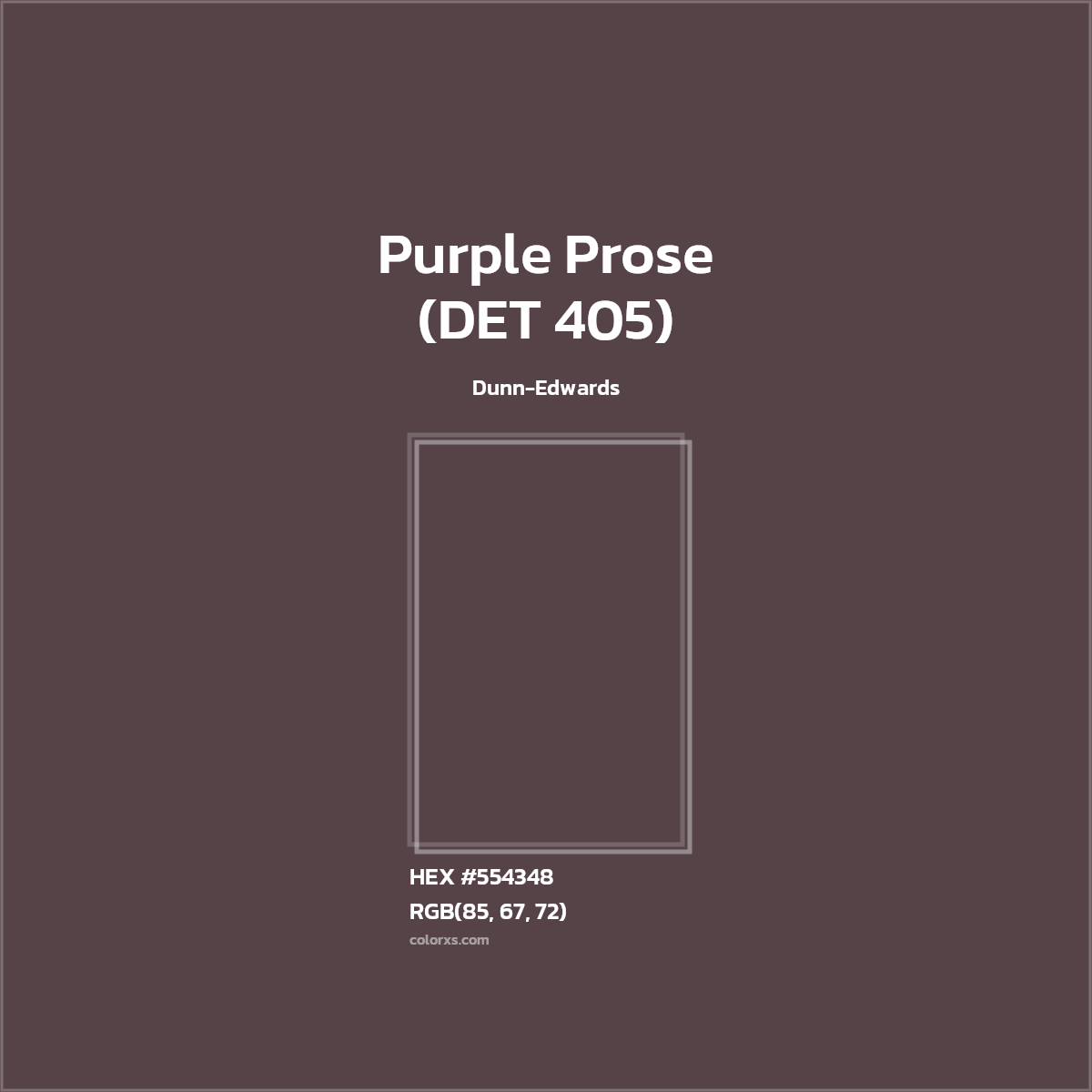 #554348 Purple Prose (DET 405) Paint Dunn-Edwards - Color codes and meaning | Matching colors and paints