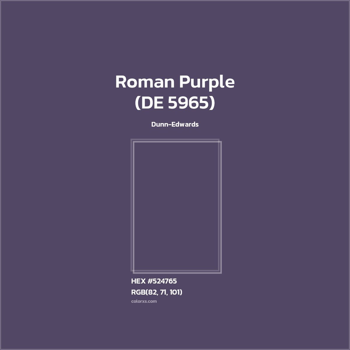 #524765 Roman Purple (DE 5965) Paint Dunn-Edwards - Color codes and meaning | Matching colors and paints