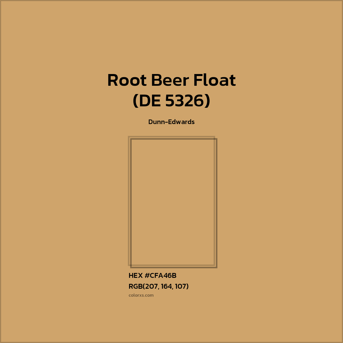 #CFA46B Root Beer Float (DE 5326) Paint Dunn-Edwards - Color codes and meaning | Matching colors and paints
