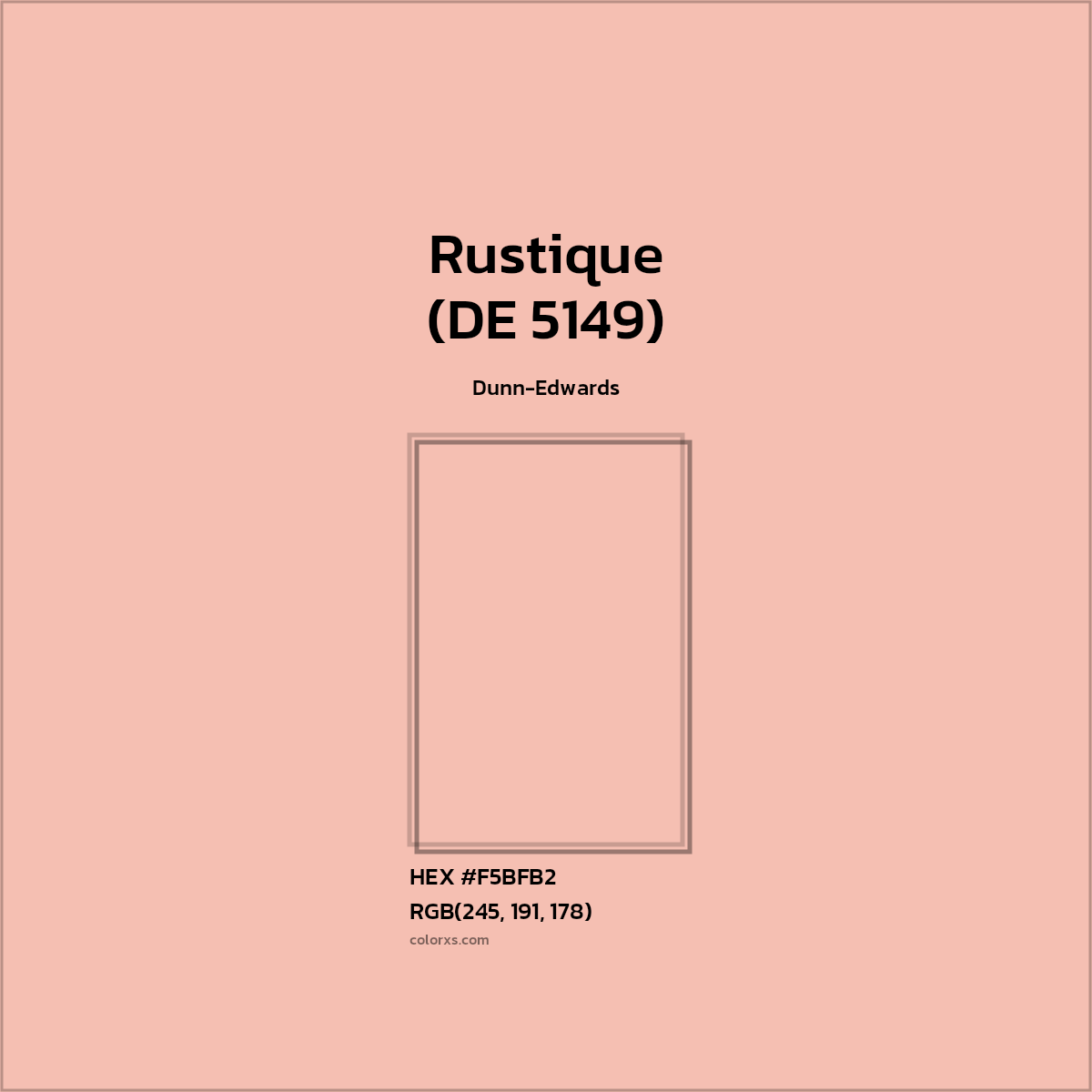 #F5BFB2 Rustique (DE 5149) Paint Dunn-Edwards - Color codes and meaning | Matching colors and paints