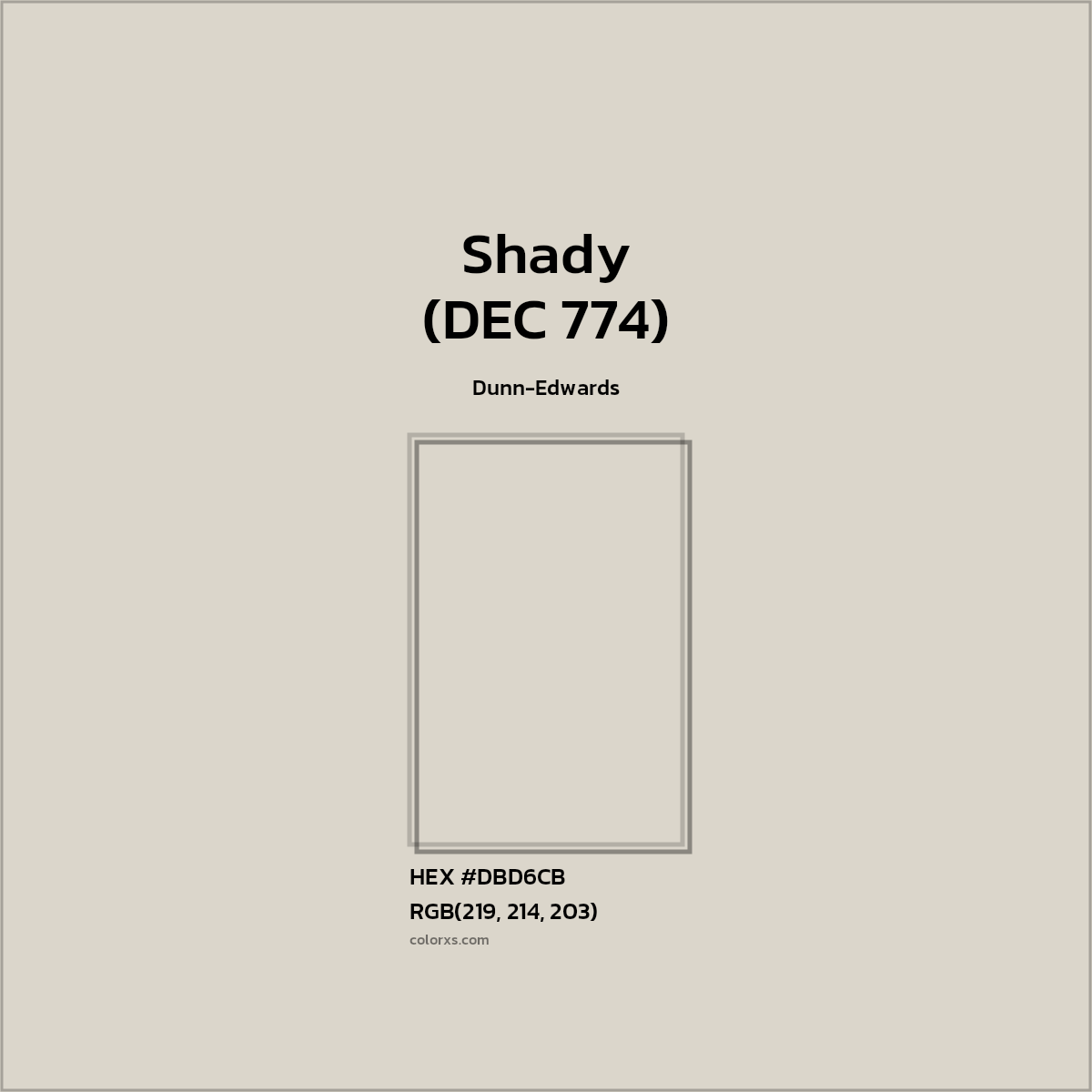 #DBD6CB Shady (DEC 774) Paint Dunn-Edwards - Color codes and meaning | Matching colors and paints
