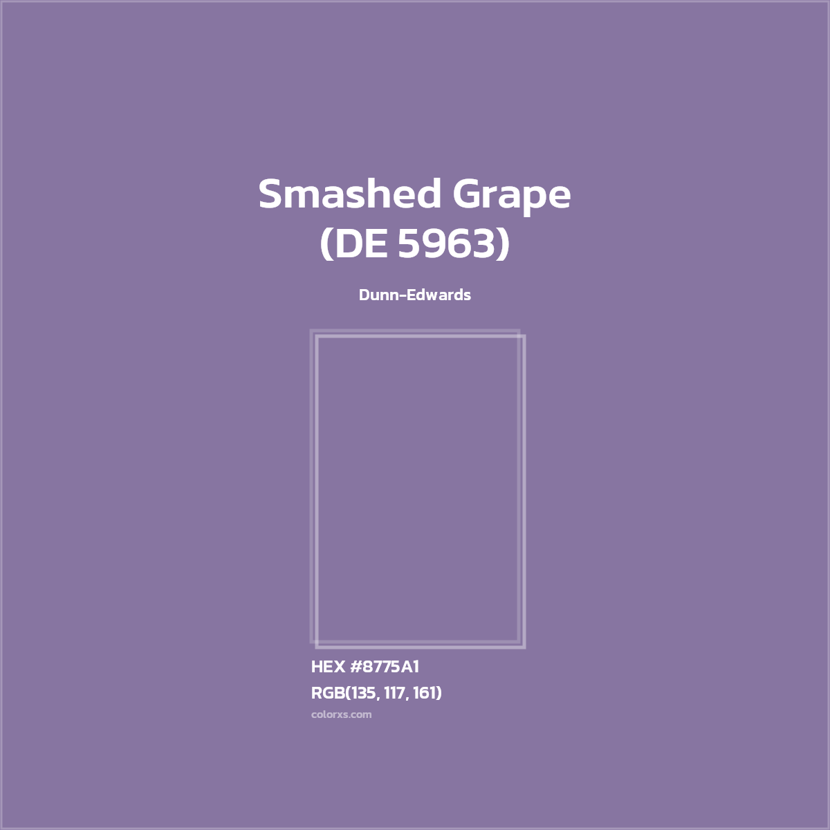 #8775A1 Smashed Grape (DE 5963) Paint Dunn-Edwards - Color codes and meaning | Matching colors and paints