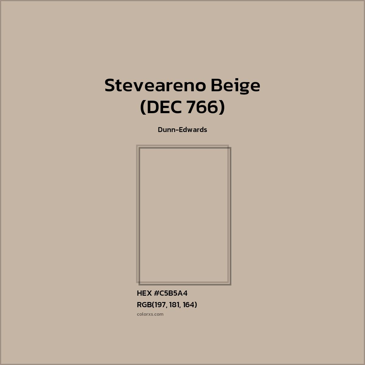 #C5B5A4 Steveareno Beige (DEC 766) Paint Dunn-Edwards - Color codes and meaning | Matching colors and paints