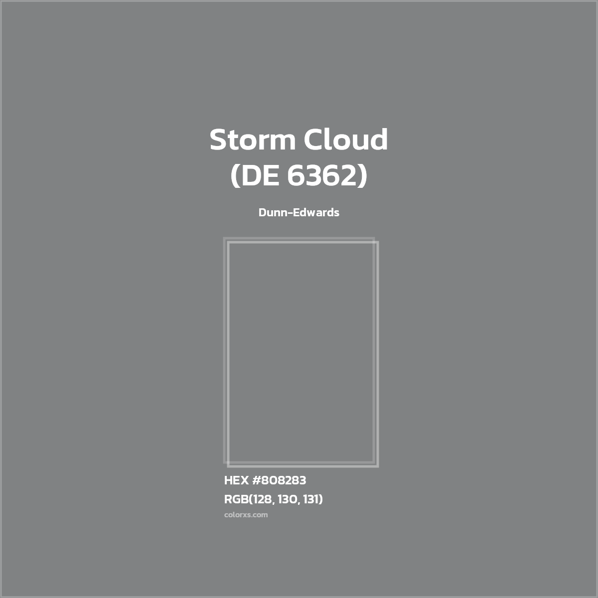 #808283 Storm Cloud (DE 6362) Paint Dunn-Edwards - Color codes and meaning | Matching colors and paints