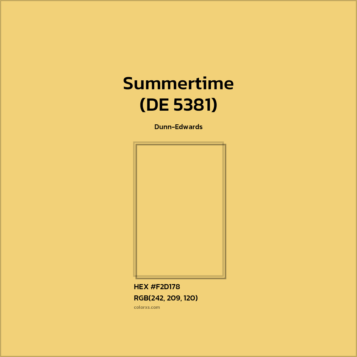 #F2D178 Summertime (DE 5381) Paint Dunn-Edwards - Color codes and meaning | Matching colors and paints
