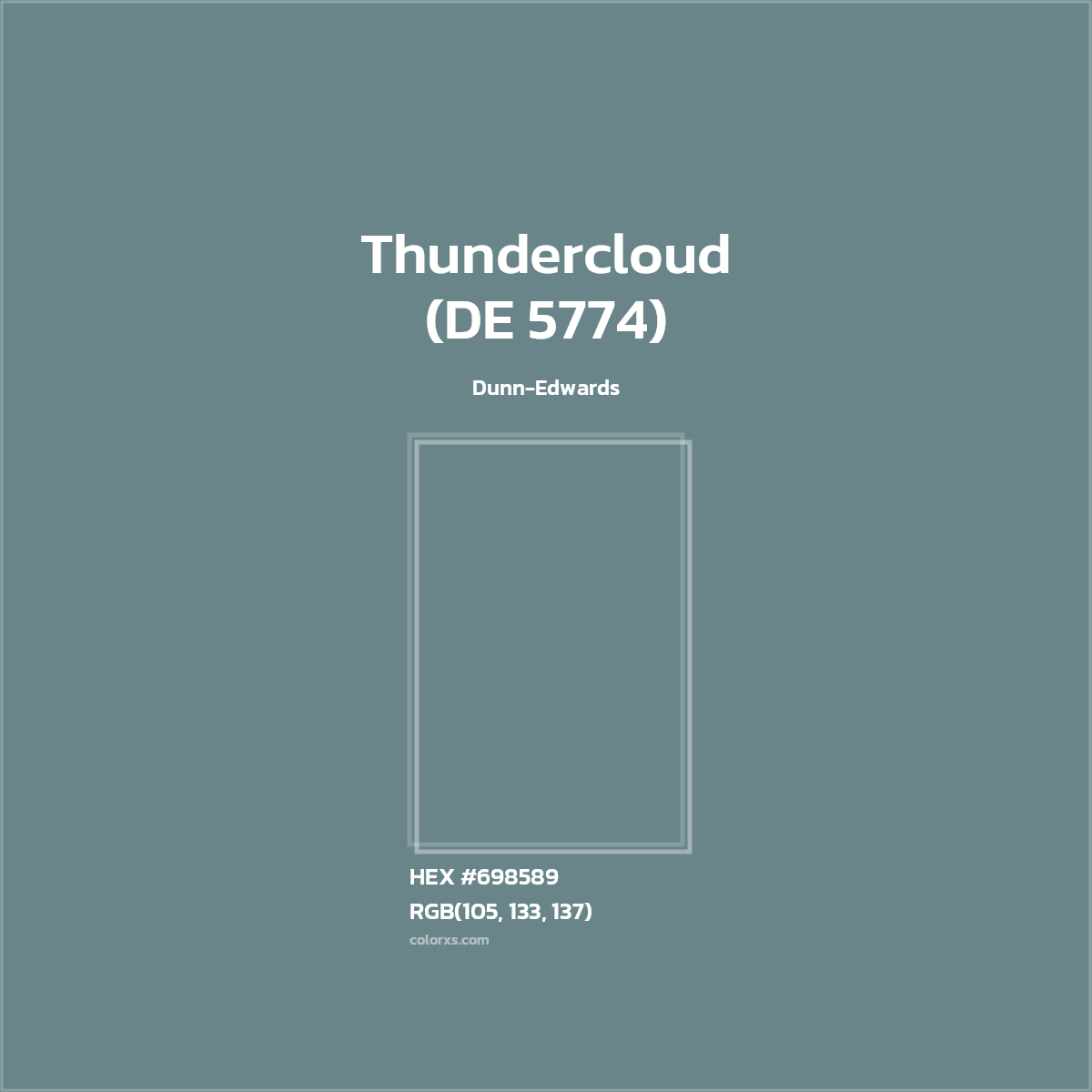 #698589 Thundercloud (DE 5774) Paint Dunn-Edwards - Color codes and meaning | Matching colors and paints