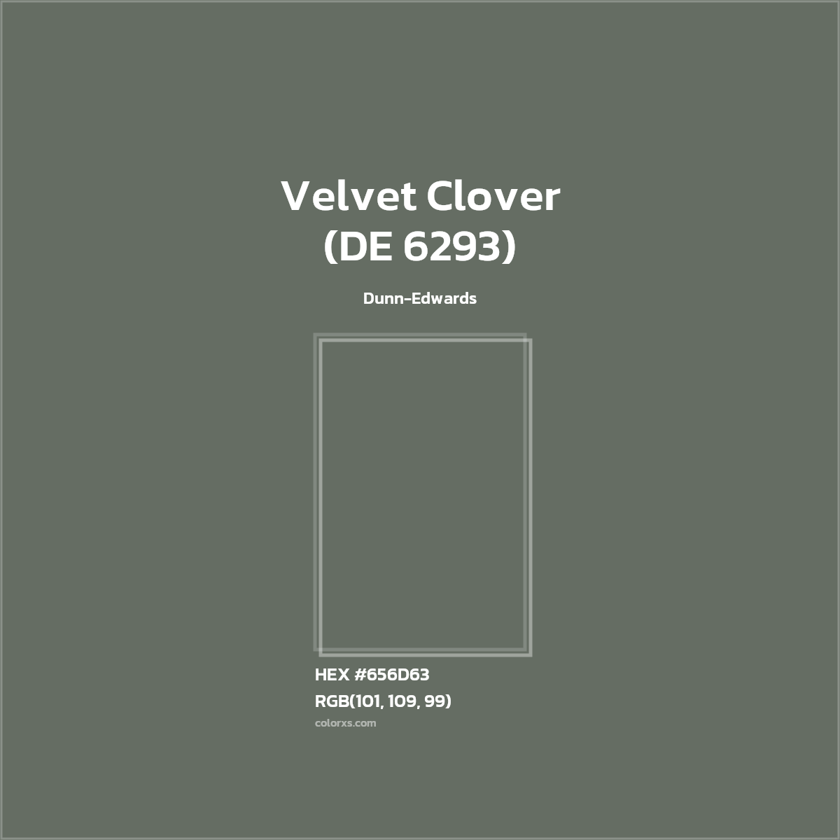 #656D63 Velvet Clover (DE 6293) Paint Dunn-Edwards - Color codes and meaning | Matching colors and paints