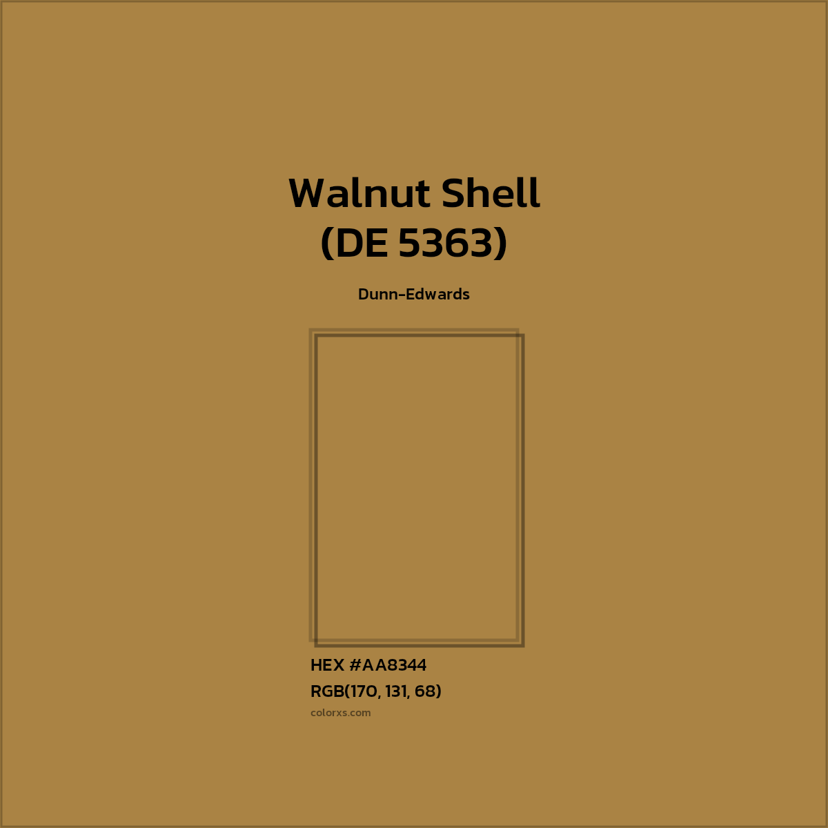 #AA8344 Walnut Shell (DE 5363) Paint Dunn-Edwards - Color codes and meaning | Matching colors and paints
