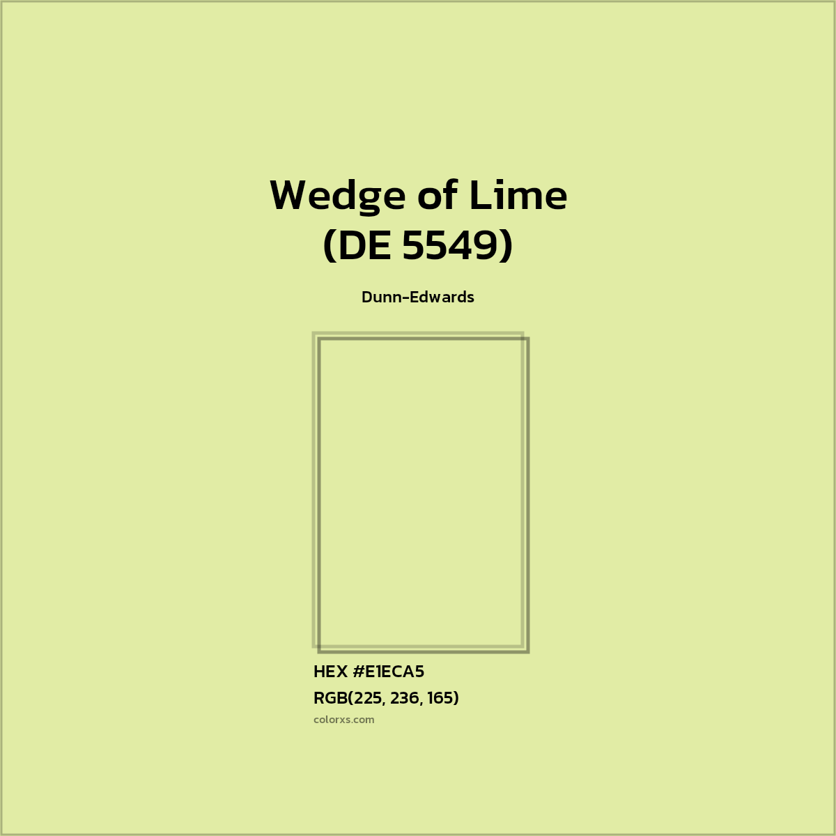 #E1ECA5 Wedge of Lime (DE 5549) Paint Dunn-Edwards - Color codes and meaning | Matching colors and paints
