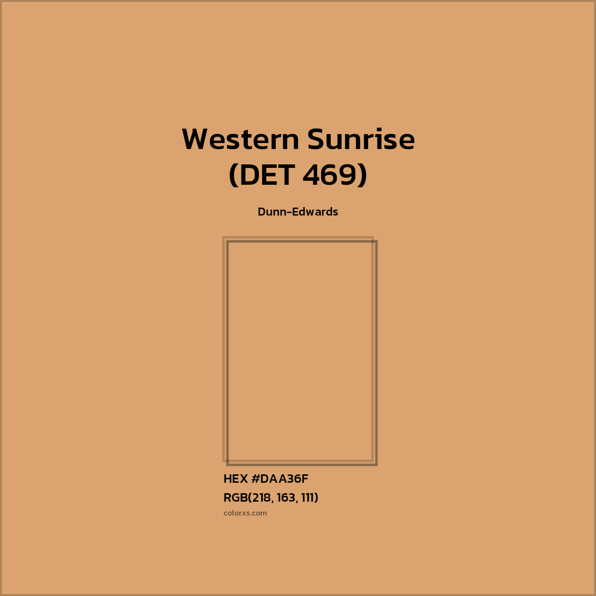 #DAA36F Western Sunrise (DET 469) Paint Dunn-Edwards - Color codes and meaning | Matching colors and paints