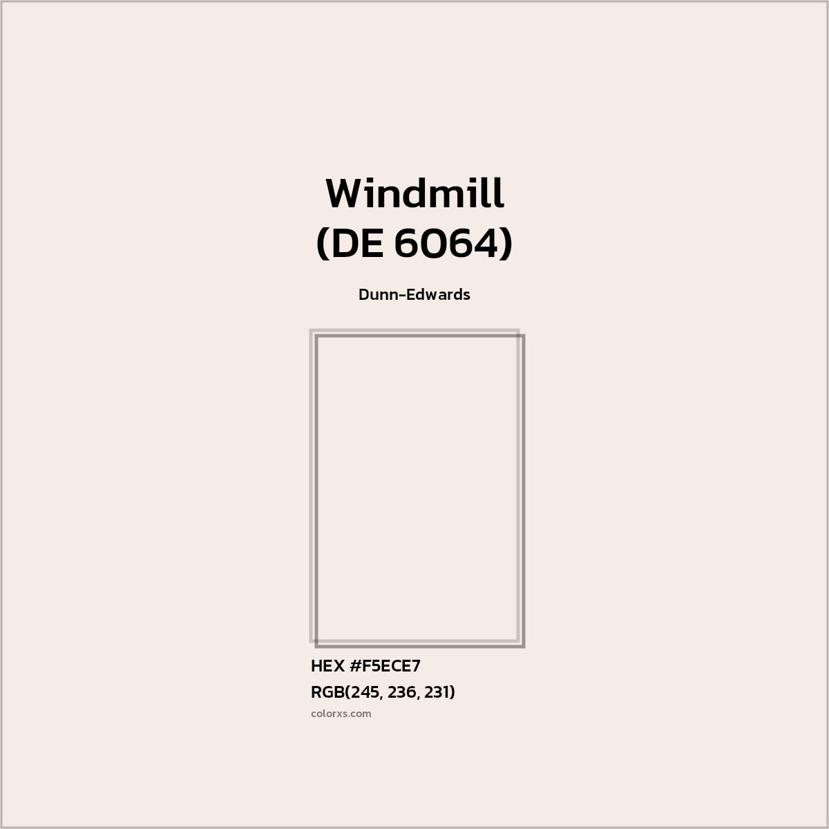 #F5ECE7 Windmill (DE 6064) Paint Dunn-Edwards - Color codes and meaning | Matching colors and paints