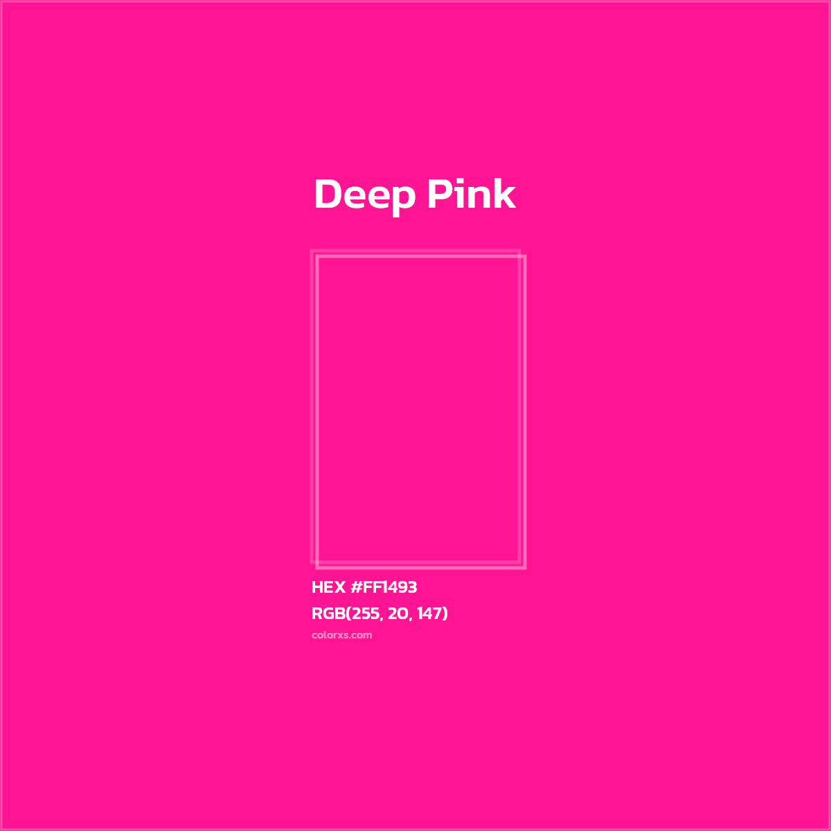 #FF1493 Deep Pink Color  - Color codes and meaning | Matching colors and paints