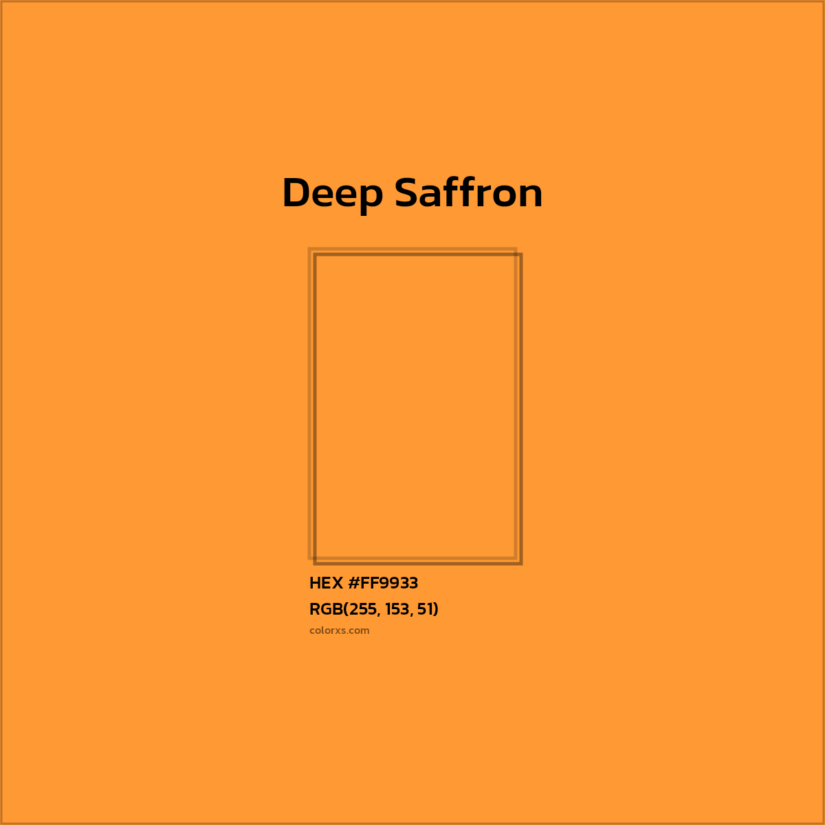 #FF9933 Deep Saffron Color  - Color codes and meaning | Matching colors and paints
