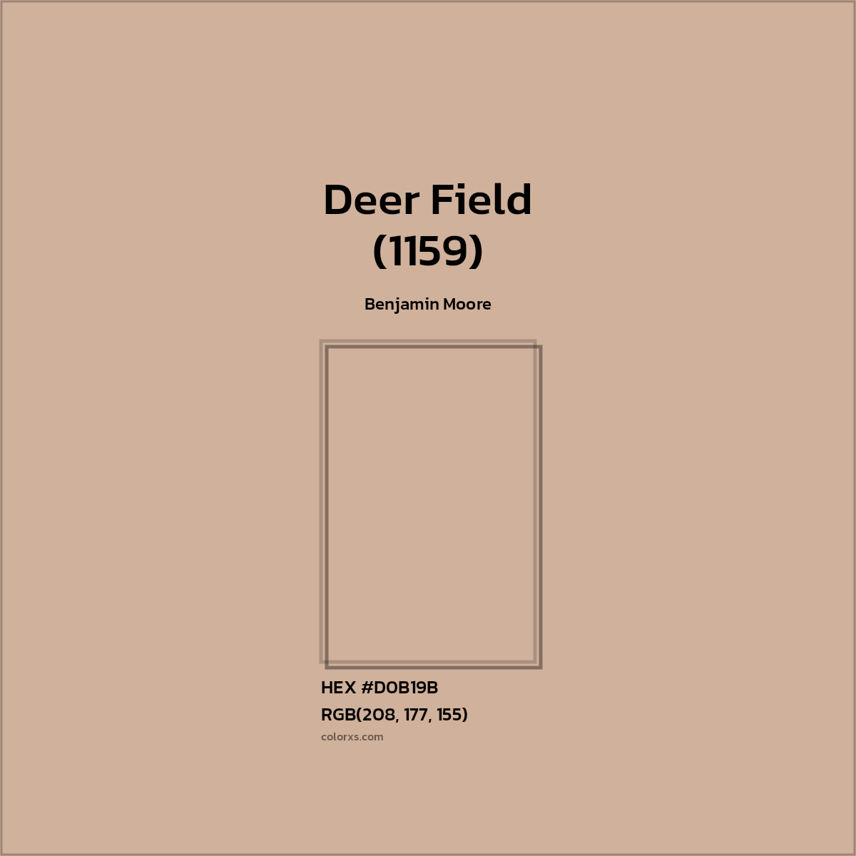 #D0B19B Deer Field (1159) Paint Benjamin Moore - Color codes and meaning | Matching colors and paints