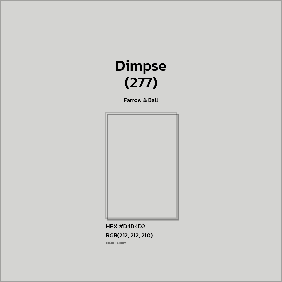 #D4D4D2 Dimpse (277) Paint Farrow & Ball - Color codes and meaning | Matching colors and paints