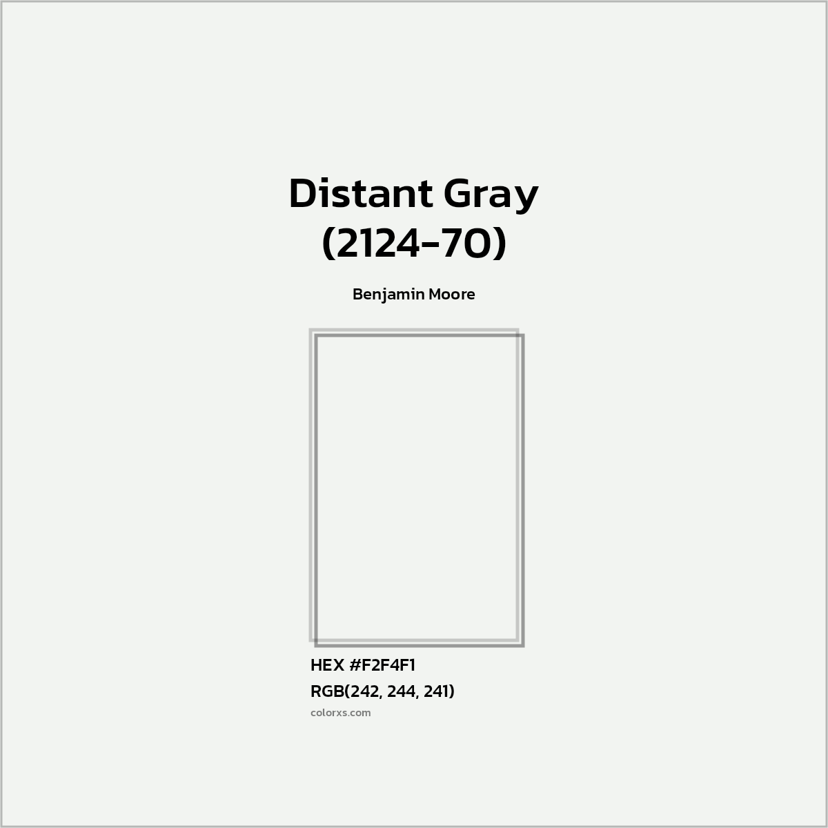 #F2F4F1 Distant Gray (2124-70) Paint Benjamin Moore - Color codes and meaning | Matching colors and paints